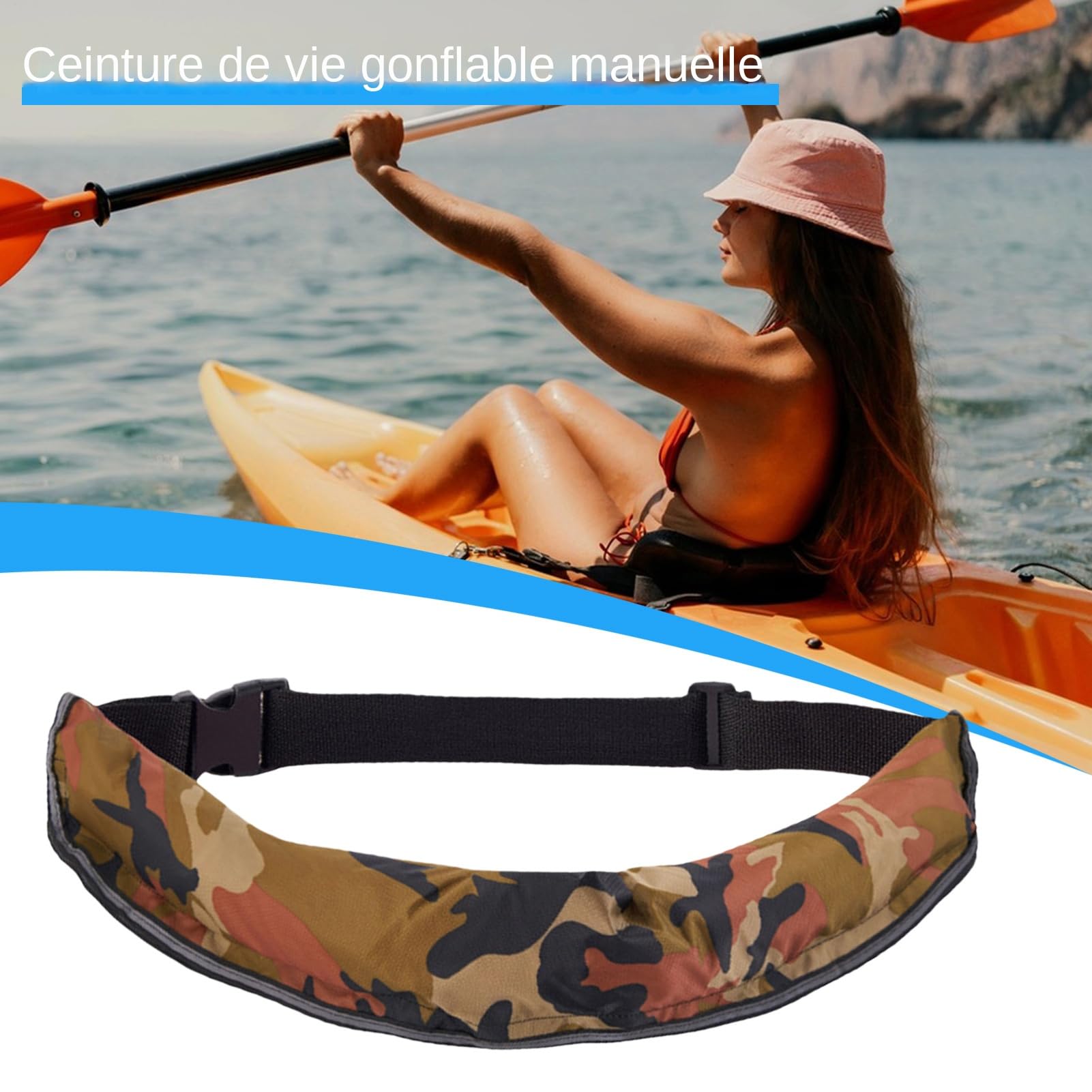 Cintura Gonfiabile Regolabile Riflettente Con Fischietto, Strumento Compatto | Pacchetto Cintura Salvataggio per le donne e gli uomini sport all'aria aperta stand up paddleboard