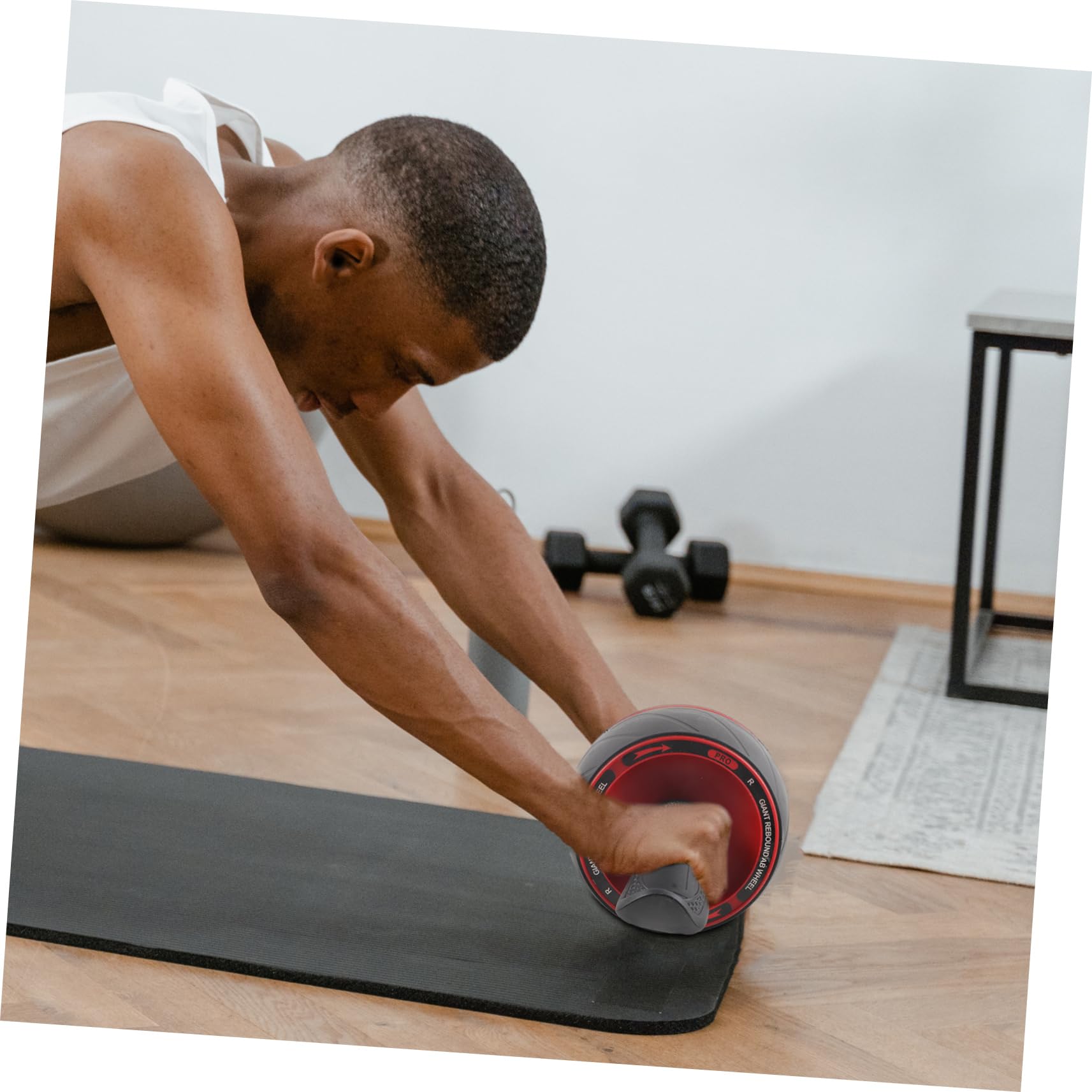 TOYANDONA Abdominal Automática Entrenamiento Casa Rodillo de Ejercicio Tonificar Abdominales y Brazos Equipamiento Fitness Hombres y Mujeres