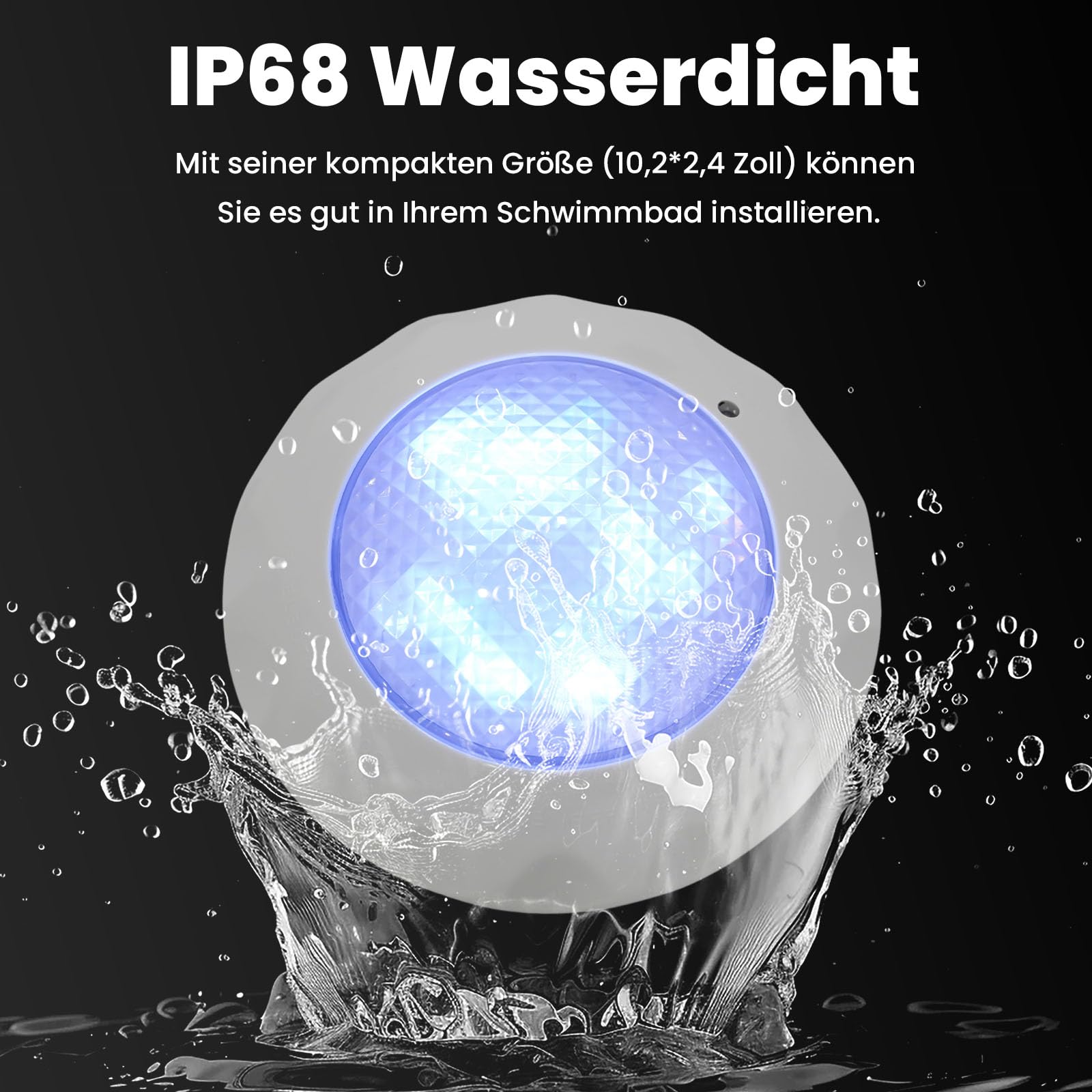 45W AC12V RGB LED Poolbeleuchtung Unterwasser,Unterwasser Led Pool mit Fernbedienung,Poolbeleuchtung Schwimmbad Licht Wasserdicht wasserdichte Light Poolleuchte Swimmende Beleuchtung Lampe (12V 45W)