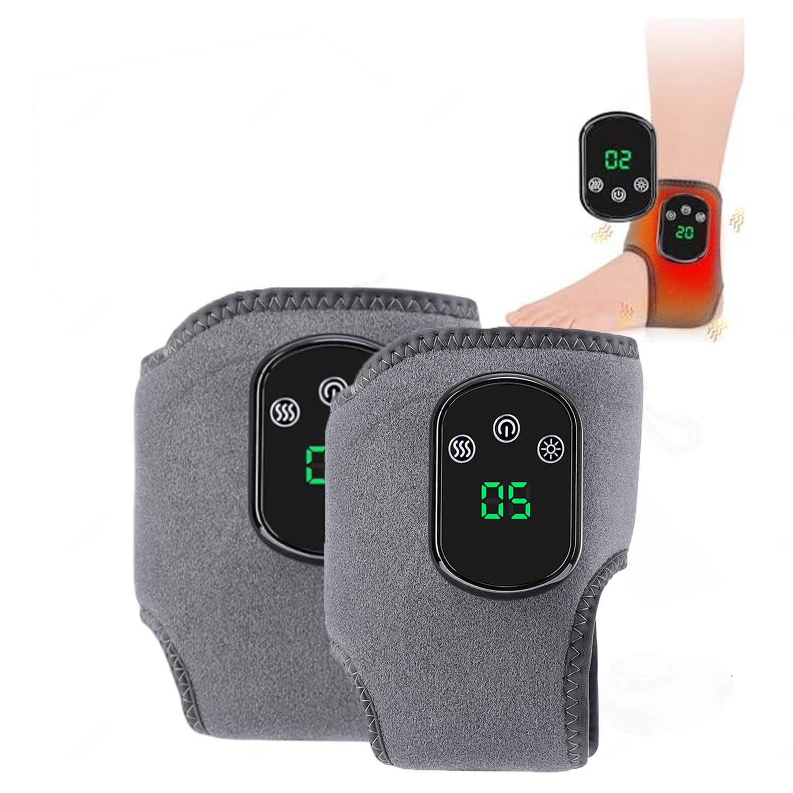 Fussmassagegerät mit 3 Vibrationsmodi und 5 Temperaturstufen USB Wiederaufladbar Neuropathie Massagegerät für Knöchel, Ferse, Sohle, Fußgewölbe