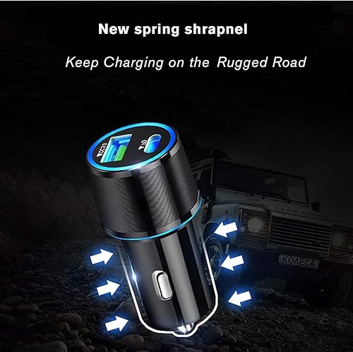 Miniatura 4 de UrbanX Cargador rápido de coche de 21 W para automóvil y camión para Motorola Moto E5 Play con cargador USB PD 3.0 - Negro viene con cable USB A a