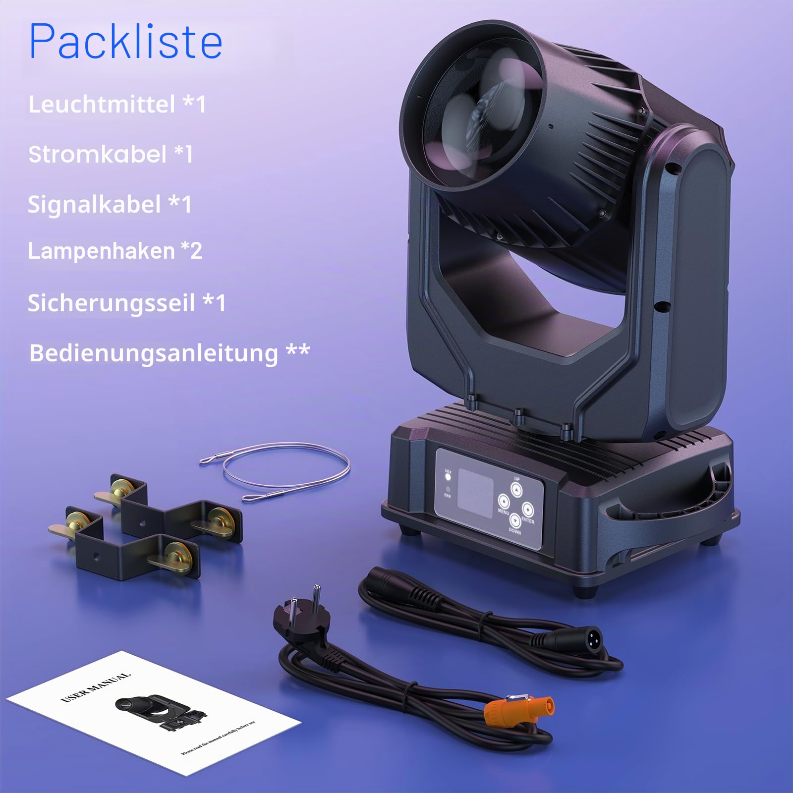300W LED IP65 Wasserdicht Moving Head Bühnenlicht, RGBW Beam Spot Licht 24 Prisma Discolicht dmx512 Partylicht für Bühne Hochzeit DJ Weihnachten