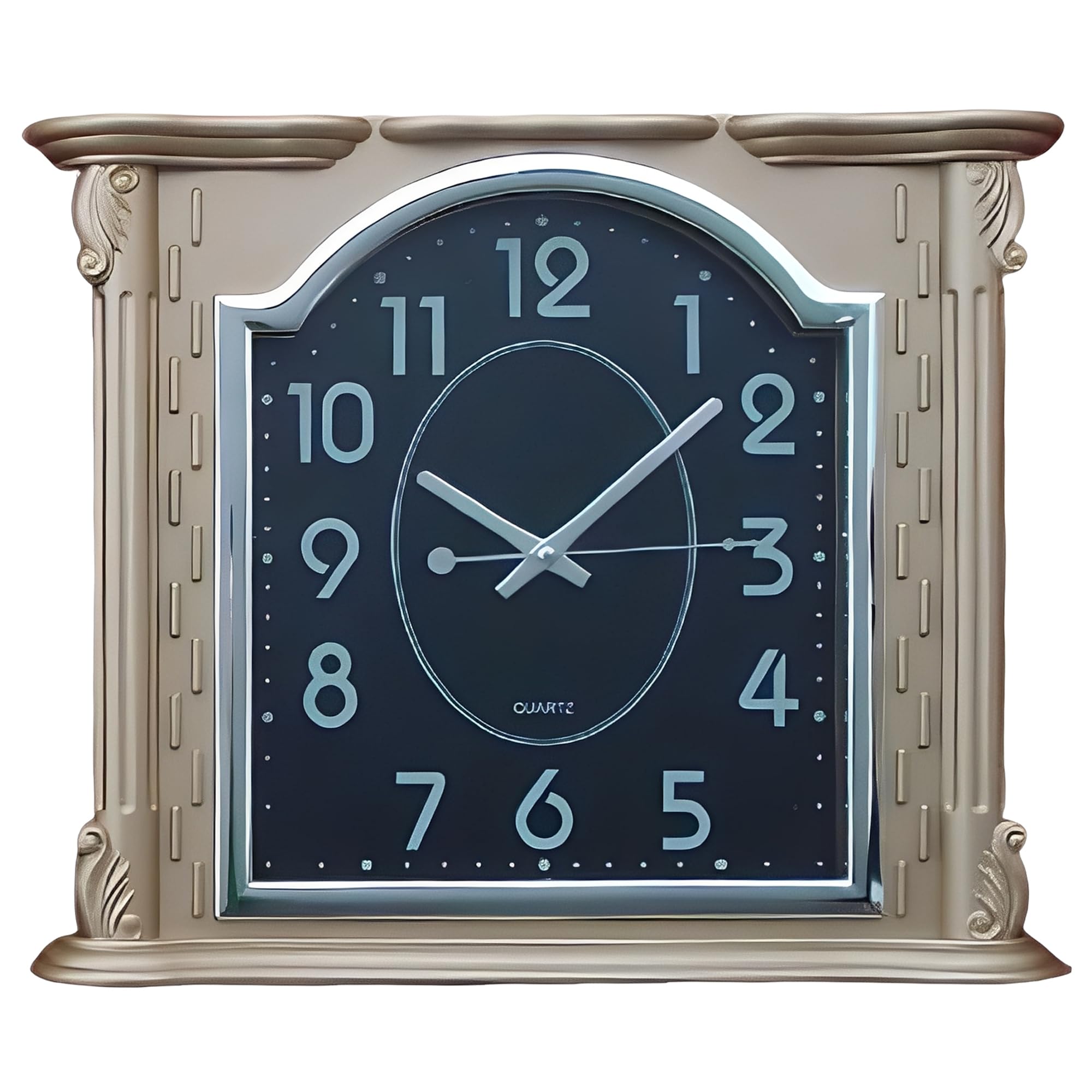 Horloge murale dorée de 45 cm au design vintage et finitions haut de gamme