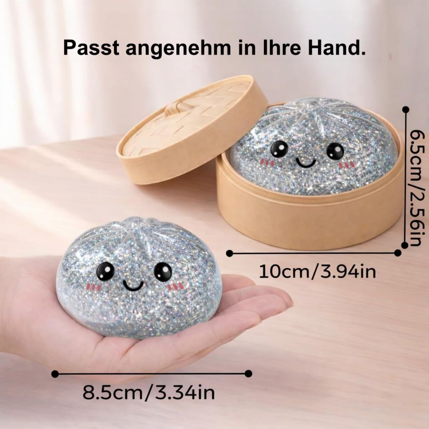 Baozi antystresowy parowar z miękkiego tworzywa sztucznego – ugniatalny parowar z powolnym ustawianiem – kreatywna zabawka fidget do biura, szkoły i domu (kolor biały, zestaw 4 szt.)