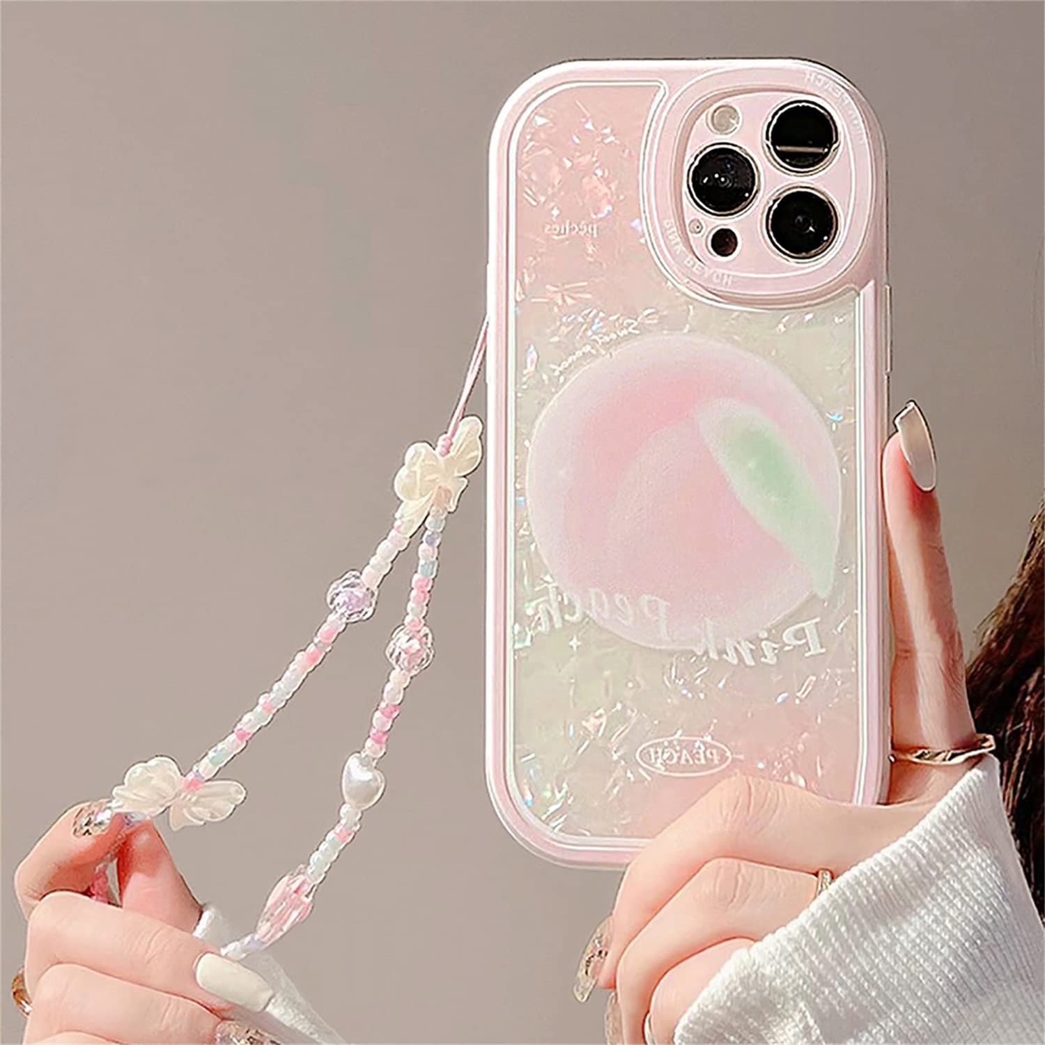 Caseative Braccialetto Cinturino Per IPhone Con Placcatura Cuore: Compatibile Con Ricarica Wireless, Morbido, Per Donne E Ragazze (Blu, Per IPhone X/Xs)