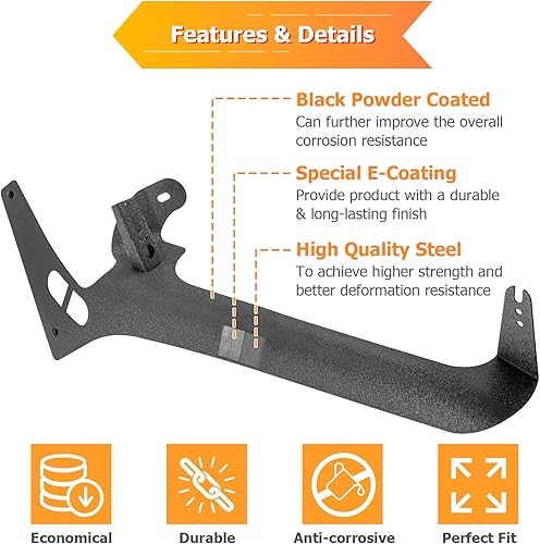 Miniatura 4 de WeiSen Soportes de barra de luz LED rectos de 50 pulgadas para techo de parabrisas compatibles con Jeep Wrangler JLJLU Gladiator JT 2018-2023 (no es