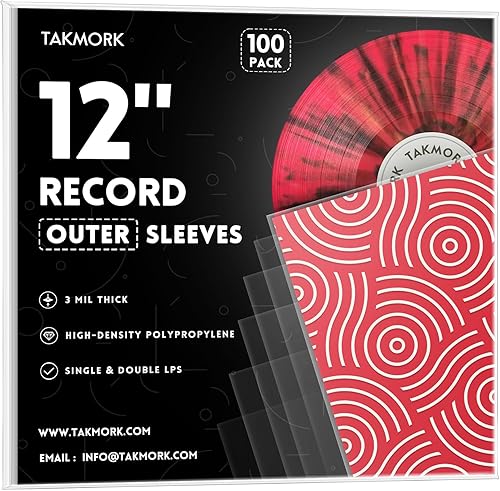 Miniatura 14 de Cubiertas de álbum de vinilo: fundas protectoras de disco de vinilo LP de 12 pulgadas Fundas exteriores de registro de 3 mil de grosor