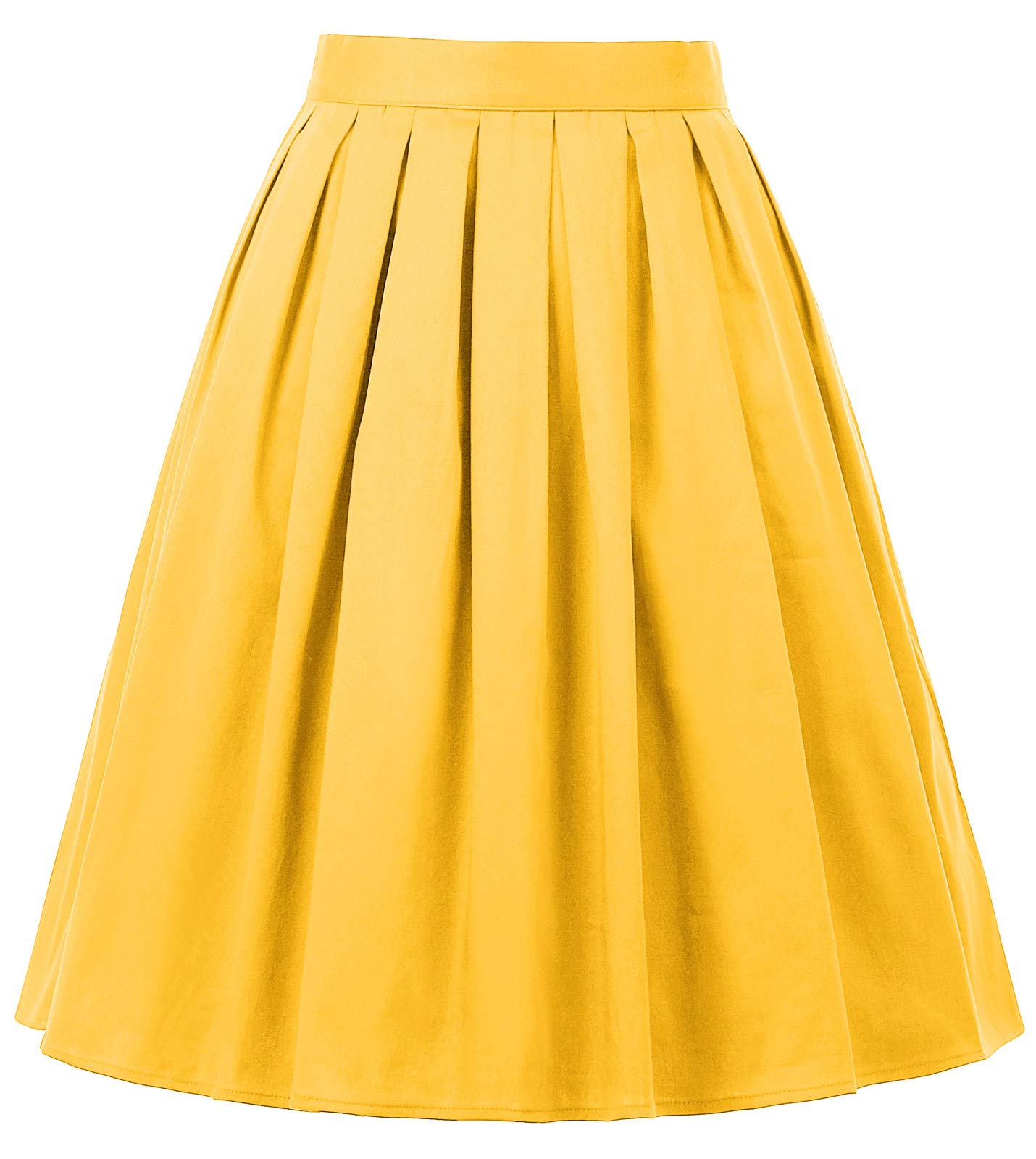 GRACE KARIN Women Vintage Pleated A-line Midi Skirts (Multi-Colored)