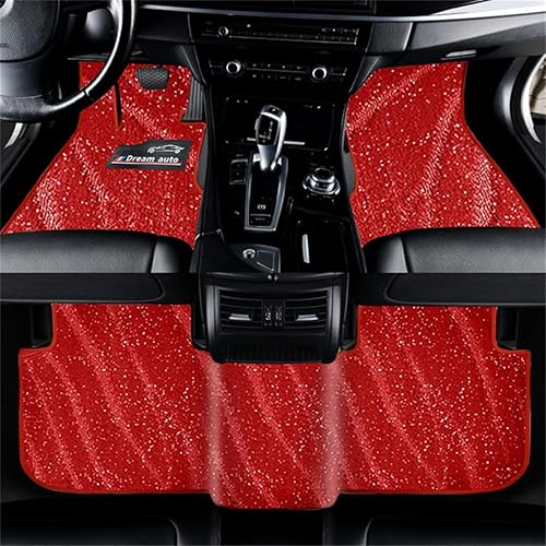 Miniatura 1 de Alfombrillas de automóvil compatibles con Nivus 2023-2024, juego de alfombrillas antideslizantes para el suelo, color rojo