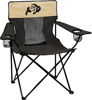 Logo Brands NCAA Miami Hurricanes Elite Chair, Unisex Adult Chair with Two Cup Holder, One Size, Team Color