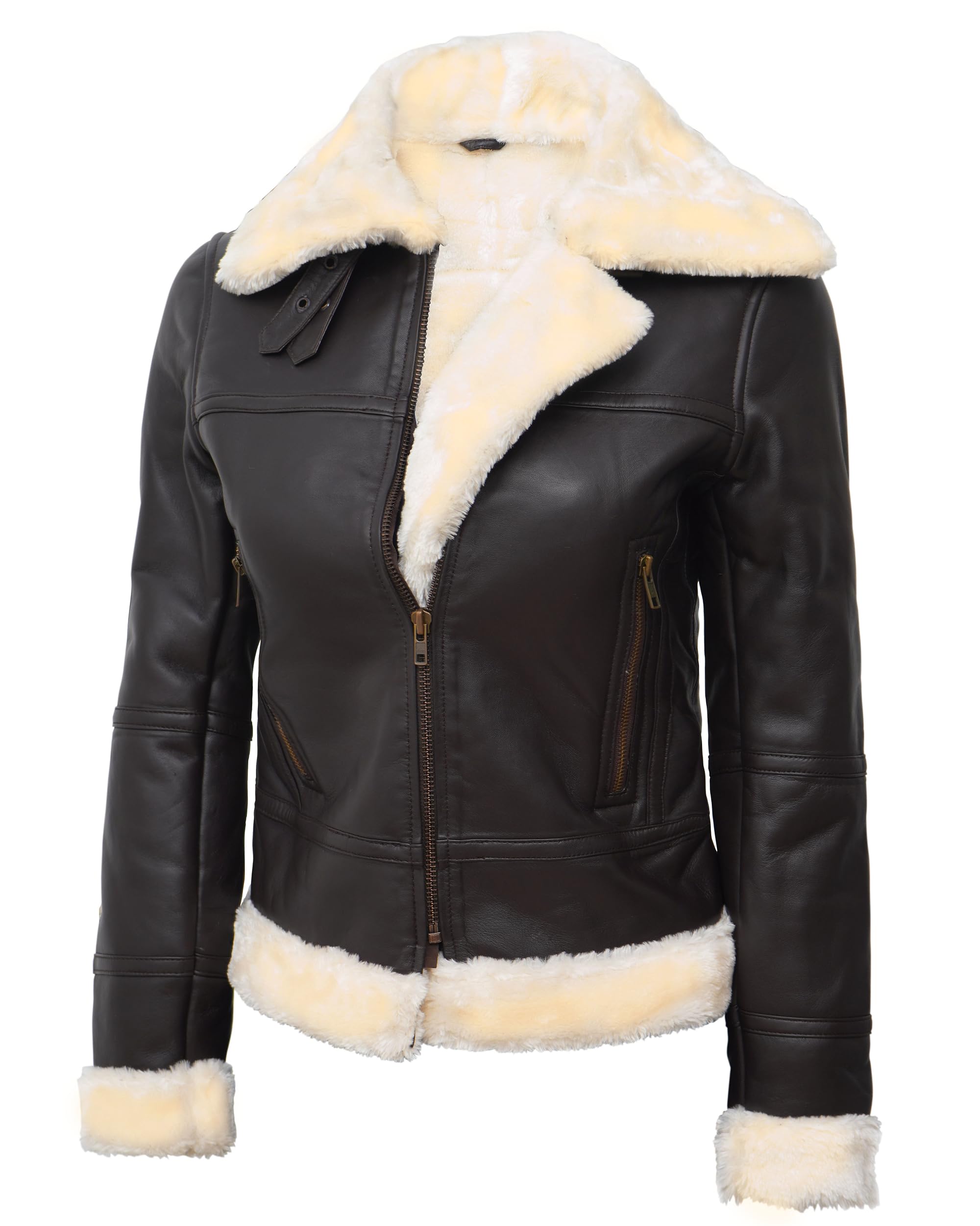 Decrum Real Lambskin Leather Jackets Womens