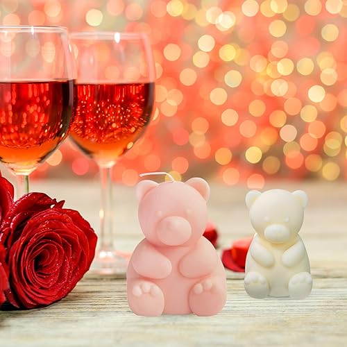 Miniatura 9 de Molde de vela de oso para hacer velas, molde de silicona 3D para fundición de resina, bricolaje de yeso, arcilla polimérica, decoración del hogar