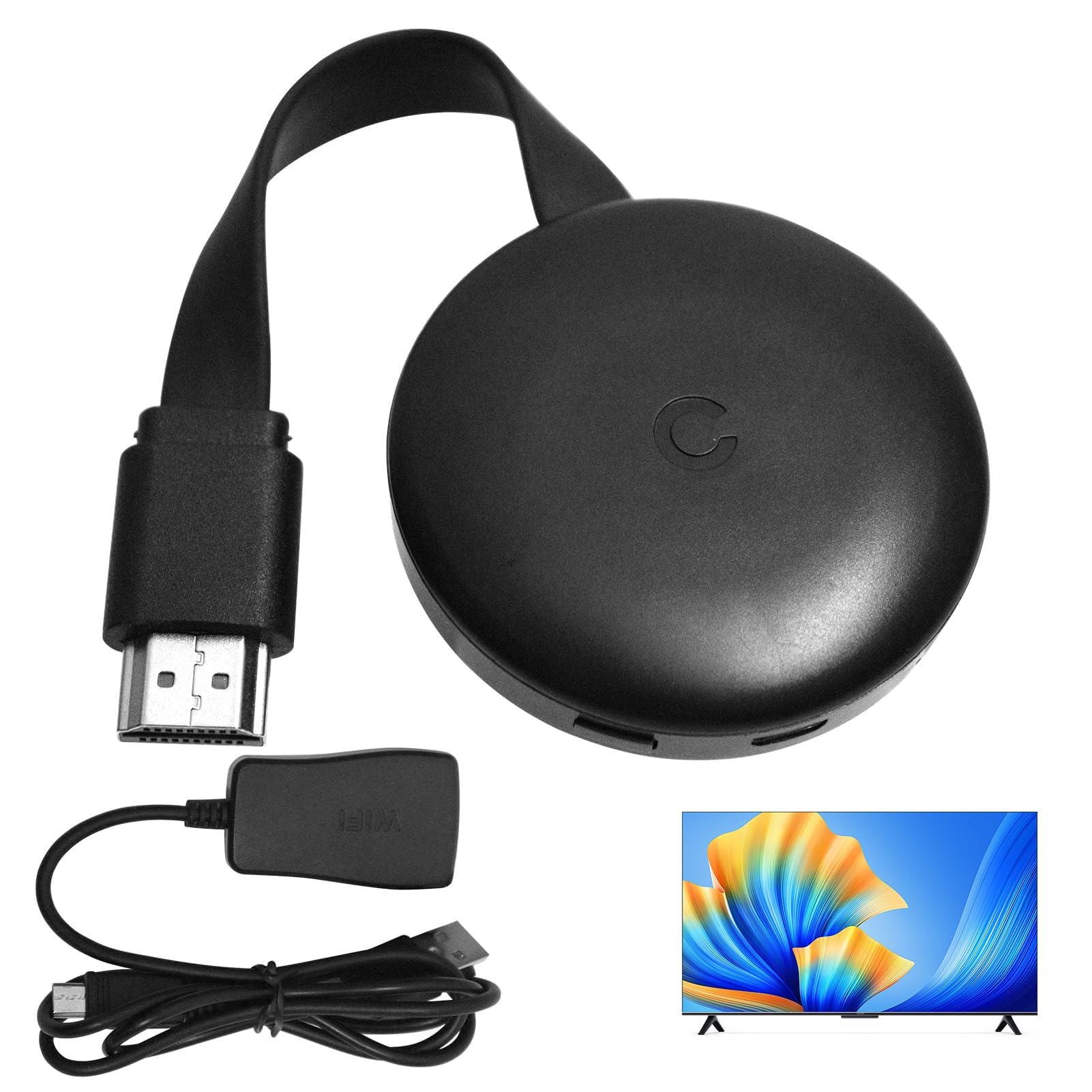 Dongle HDMI sans fil, 1080p, adaptateur d'affichage sans fil HDMI, clé Bluetooth pour ChromecasttMiracast/Airplay/iOS/Android/Mac/Windows/PC Moniteur TV Stick Screen Mirroring