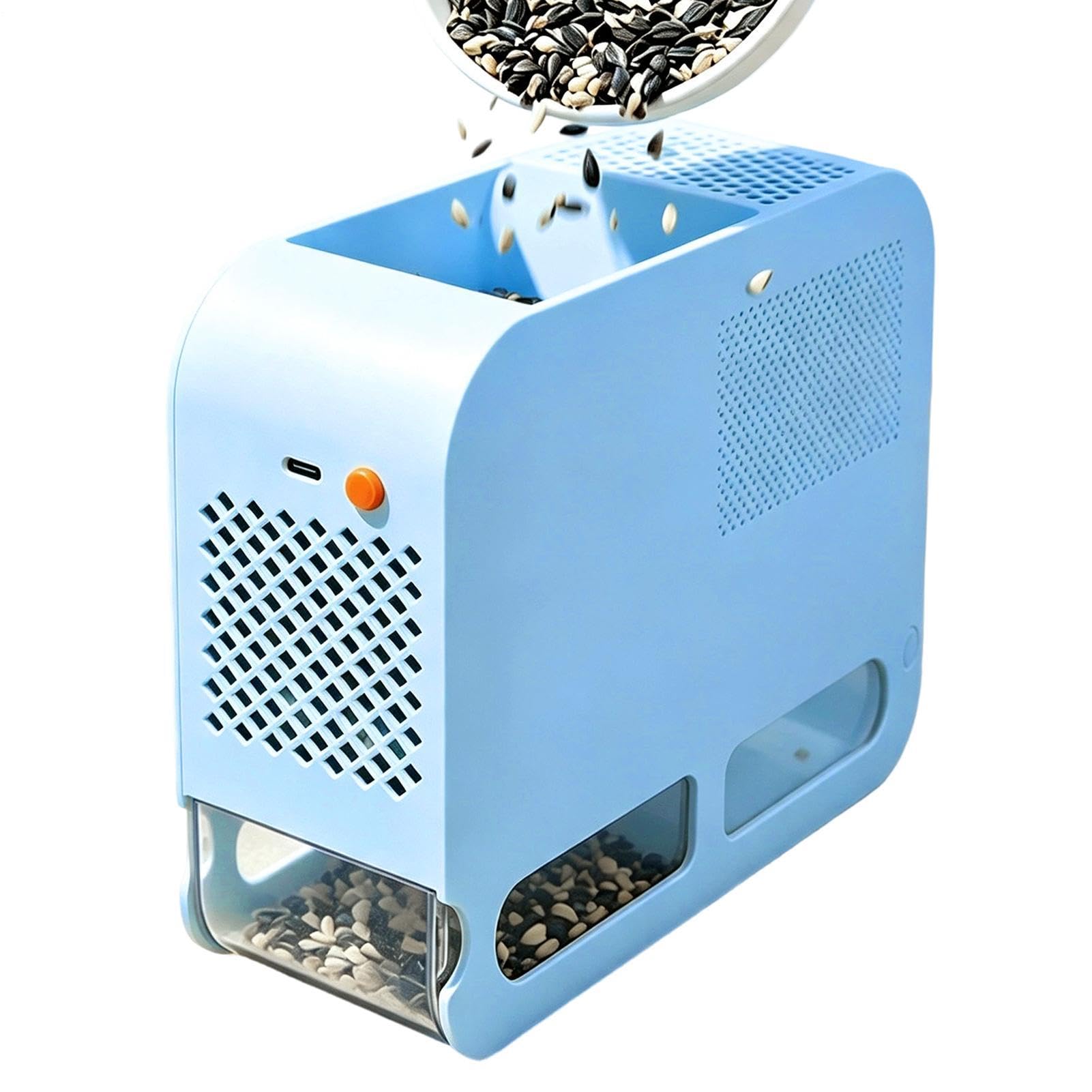 Maszyna do wydmuchiwania muszli dla ptaków Parrot Grain Electric Separator | Wtyczka USB do wydmuchiwania karmy dla ptaków do gospodarstwa szybkie łuskanie ziarno przesiewanie czyszczenie bezpieczne