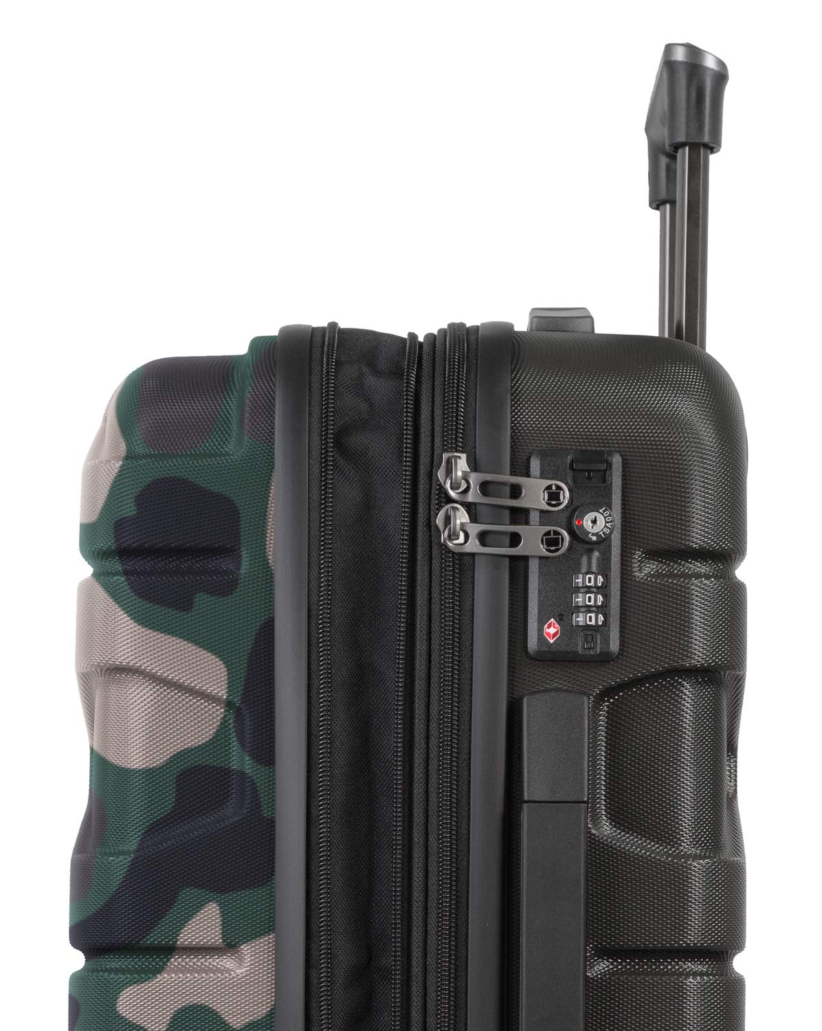 HAUPTSTADTKOFFER - X-Kölln - Valigia da viaggio espandibile rigida e legera, grande 76 cm, Trolley ABS, TSA, 107-120 litri, Camuffamento