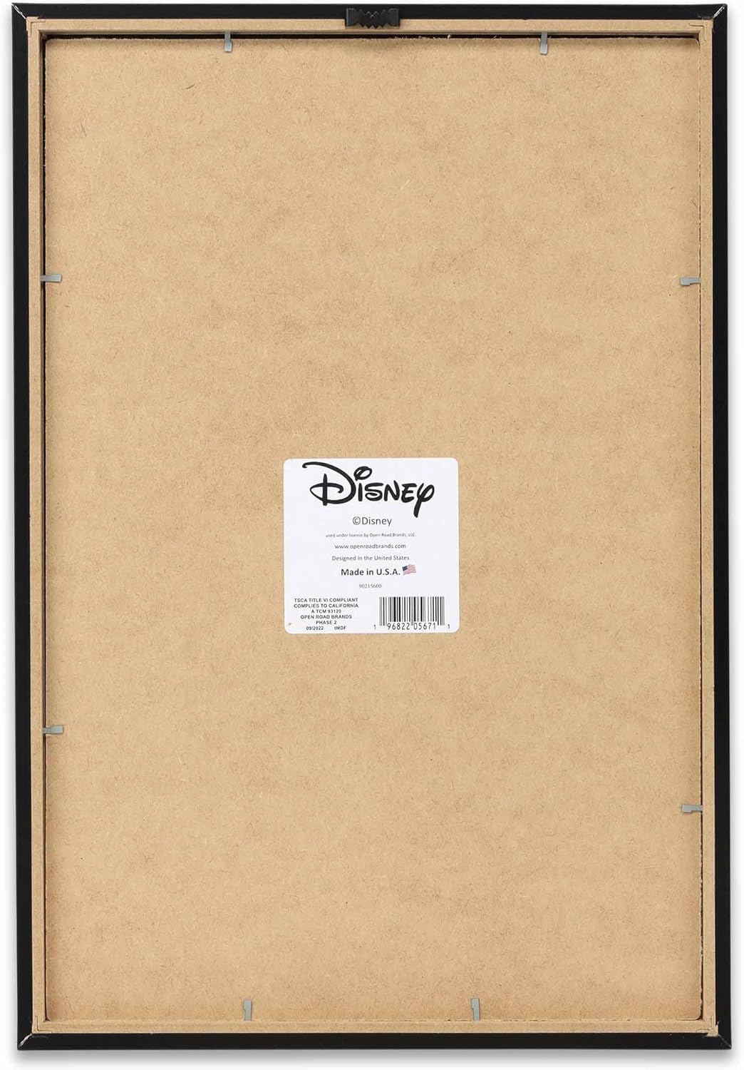 Disney Mickey and Minnie Mouse Merry Christmas Framed Wood Wall Decor - Cute Mickey Christmas Wall Art for Home