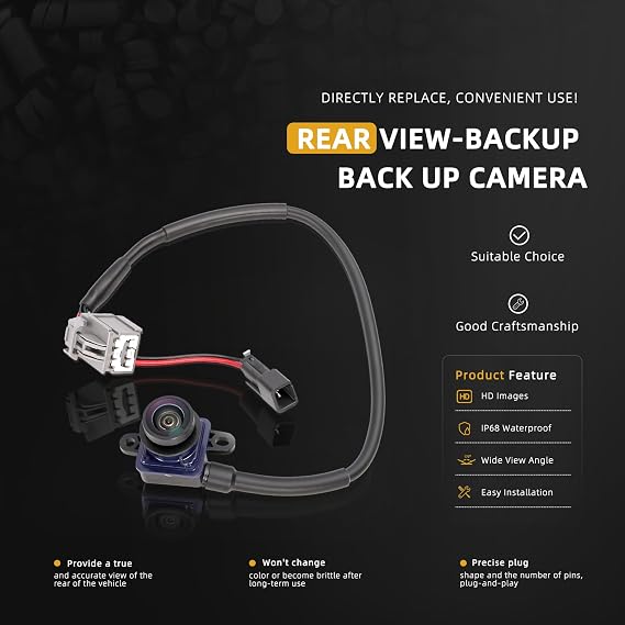 56054158AG Rear View Backup Camera fit for Dodge Journey 2011 2012 2013 2014 2015 2016 2017 2018 2019 2020 Park Assist Camera OE# 56054158AB, 56054158AC, 56054158AD, 56054158AE, 56054158AF