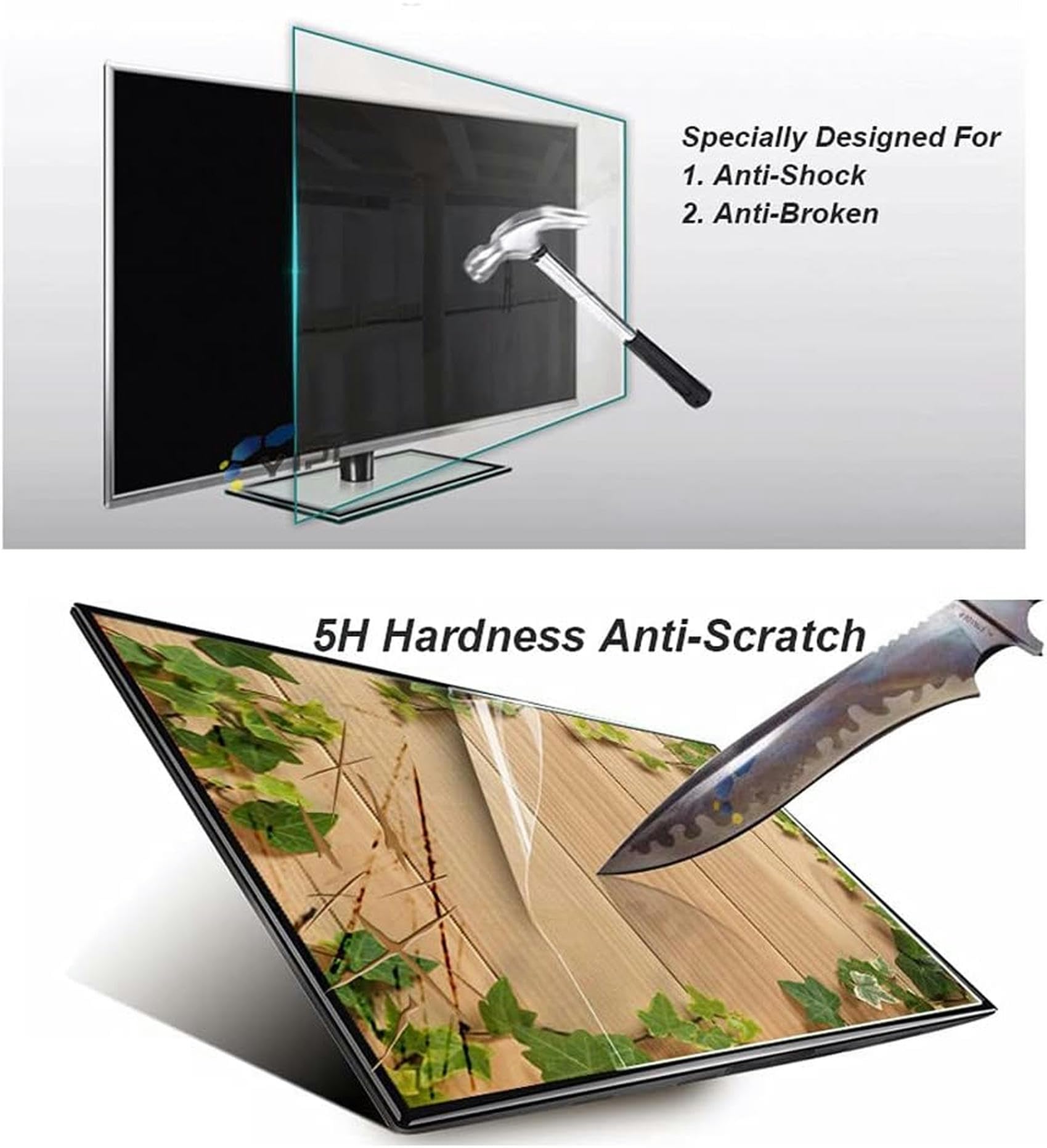 Película antirreflejo y bloqueador de luz azul 32 a 43 pulgadas que alivia la fatiga visual, for televisores LCD, LED, plasma 3D HDTV(39inch)
