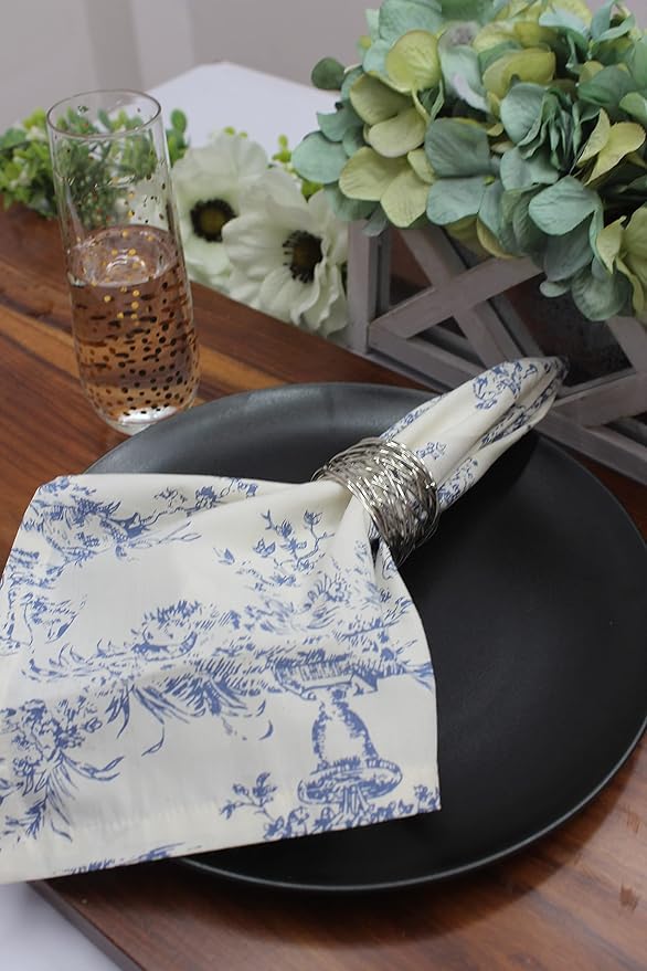 Servilletas de Tela COTTON CRAFT - Pack de 12 - Algodón 100% - 45x45 cm - Azul Marino miniatura 2