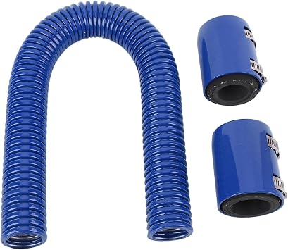24in Stainless Steel Coolant Radiator Hose Kit Flexible Efficient Cooling Coolant Hose Kit for 1 3/4in 1 1/2in 1 1/4in Hose Blue