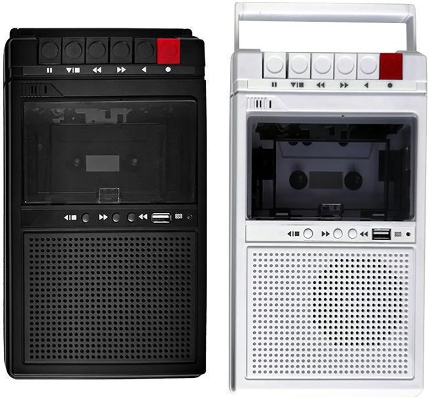 Lightweight Stereo Tape Player Tape Music Sound Auto Reverse with Recorder External Loudspeaker Handheld Player