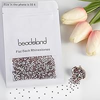 Vista 346 de Beadsland 1440 diamantes de imitación de cristal con parte trasera plana, gemas redondas, sombra dorada, SS20, 0.181-0.189 in