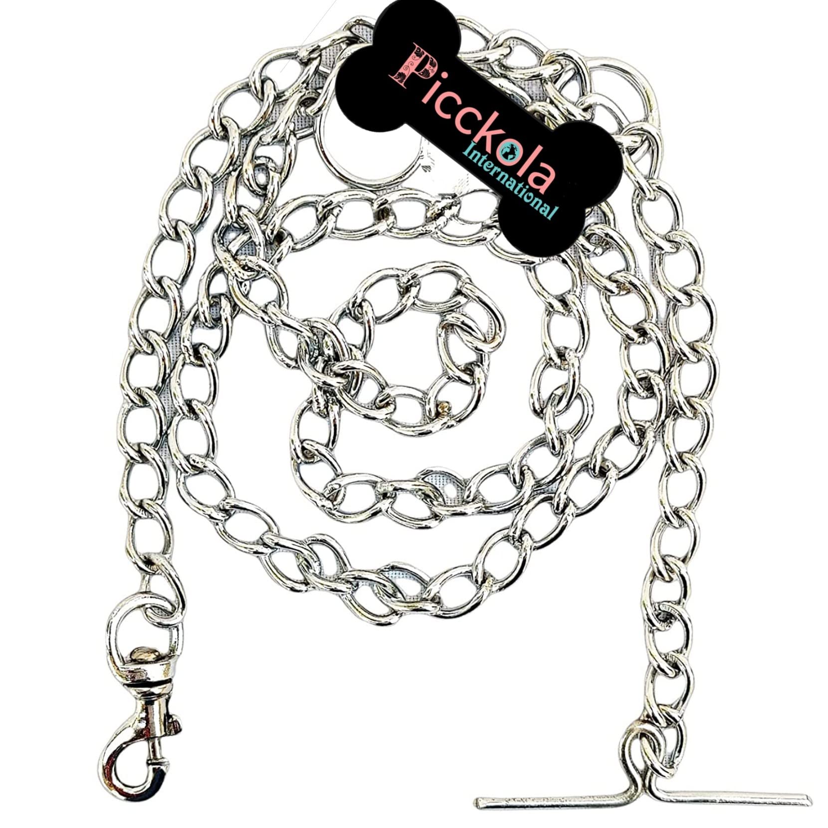 Picckola International®Heavy Duty Dog Chain for Extra Large Dog Chain Silver Chain with Heavy Hook (Size - XL, Length 63 Inch, Chain No. 4) (B0B1JGV3HF) Amazon Price History, Amazon Price Tracker
