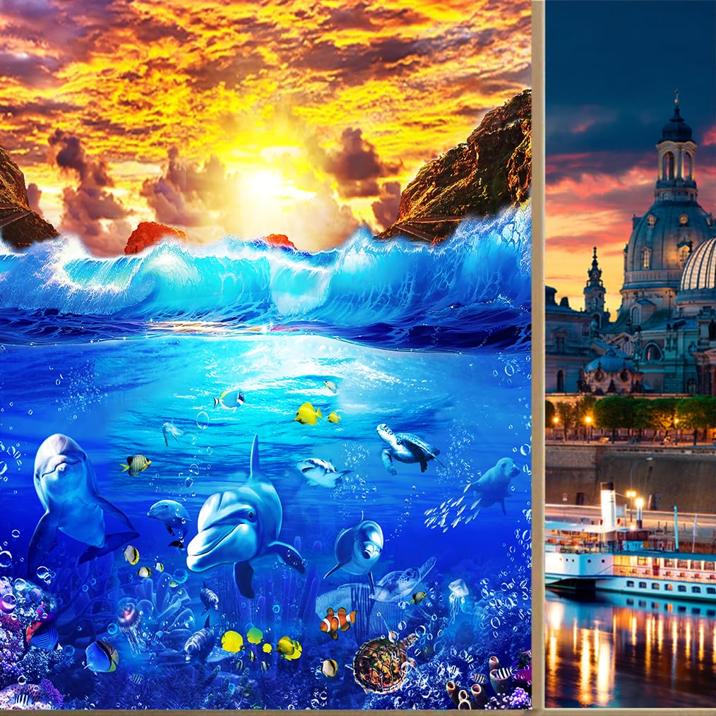 Coalho Cartoon Dolphin Home Window Film Funny Cute Underwater Animals Dolphin Sea Turtle Suitable For Living Room,Kitchen,Bathroom-60W X90l Cm X1pcs