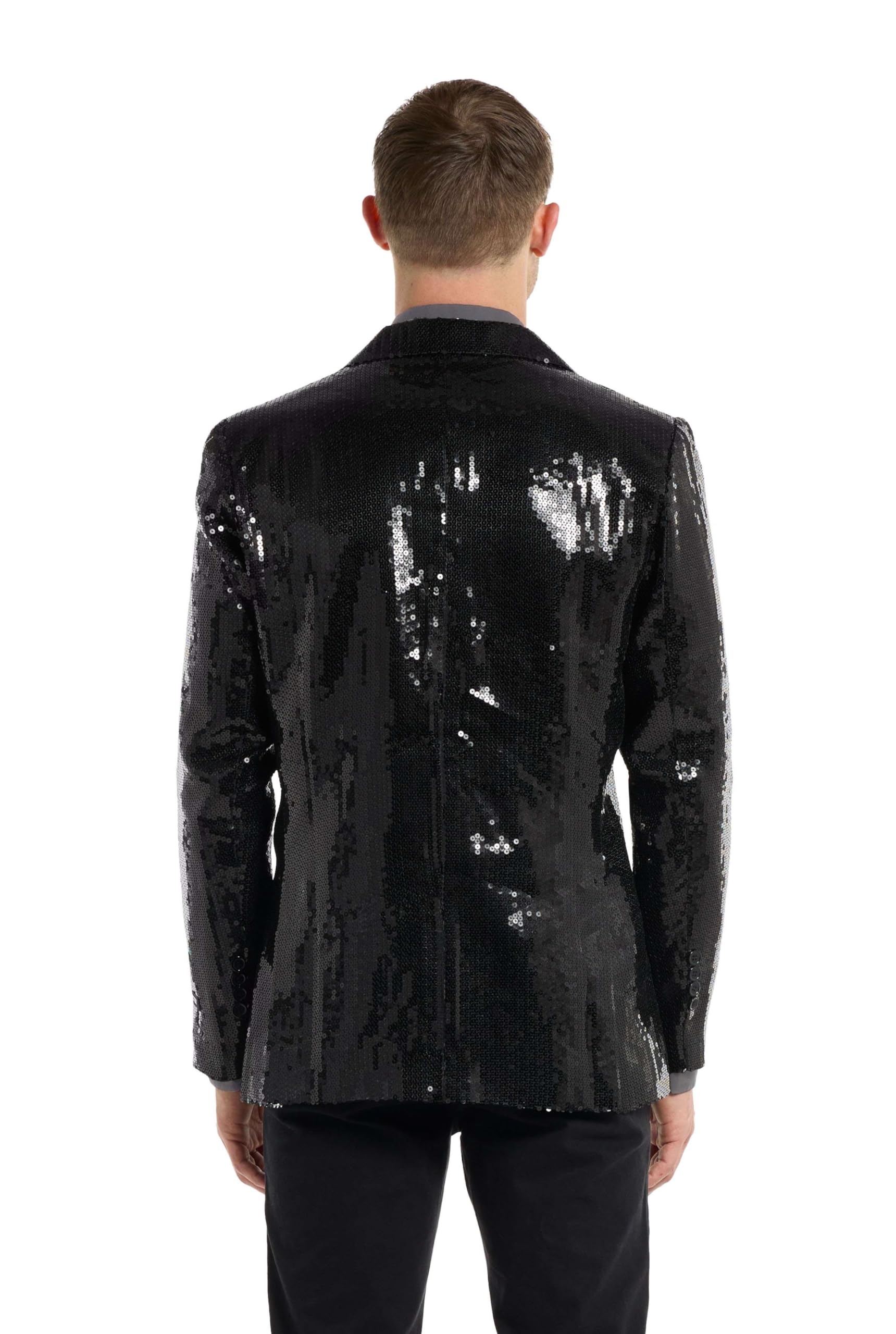 Suitmeister Party-Blazer für Herren - Weihnachten, Silvesterparty - Glänzende Pailletten-Anzugjacke