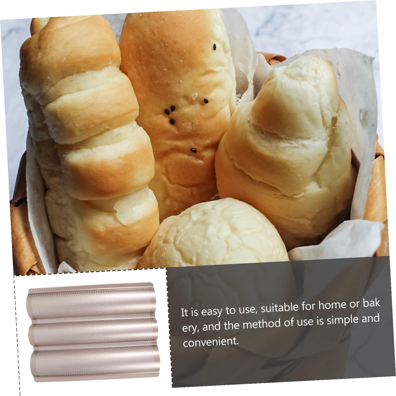 TOYANDONA Baguette Backform aus Antihaft Material mit Geschlitztem Design für Französisches Brot Backblech Brotbackform Küchenhelfer