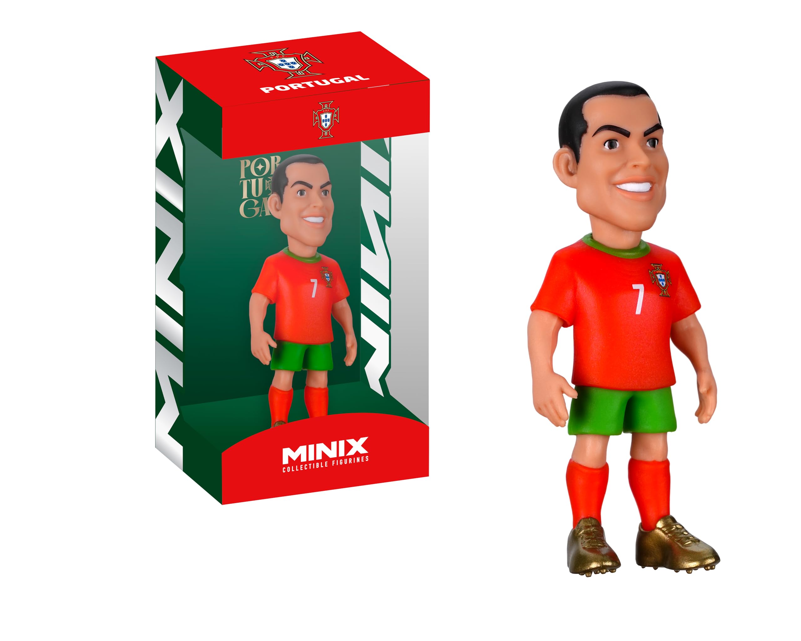 MINIX - Football Stars Mini Format - World Cup - Portugal - Ronaldo - Collectible Figure 7 cm