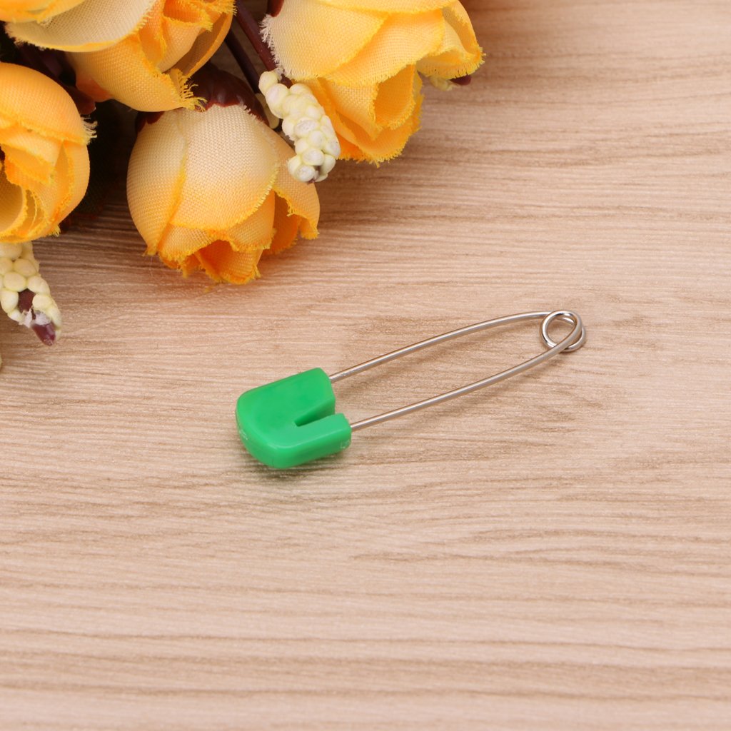 Bydezcon 20Pcs Baby Infant Child Cloth Nappy Diaper Pins Safety Locking Holder Colorful Jewelry Making Findings Supplies