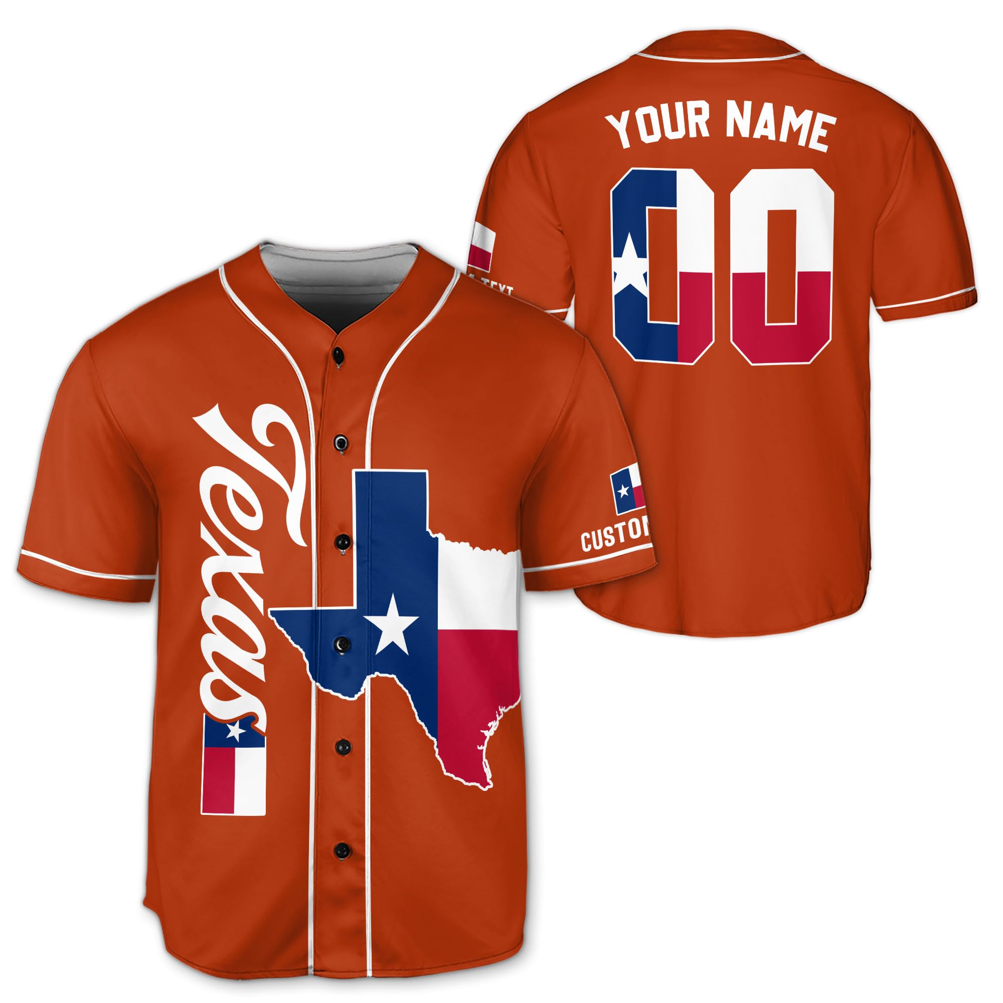 CHIARA CONTI11 Texas Jersey Men, Texas Jersey Baseball, Personalized Texas Baseball Jersey Men 1