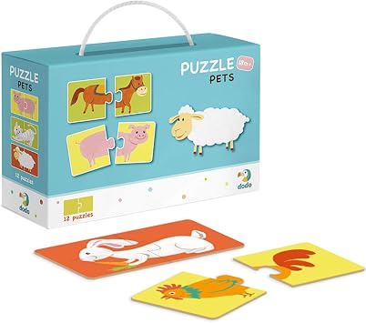 Dodo D300115 Educational Puzzle Duo Pets 24 Pieces
