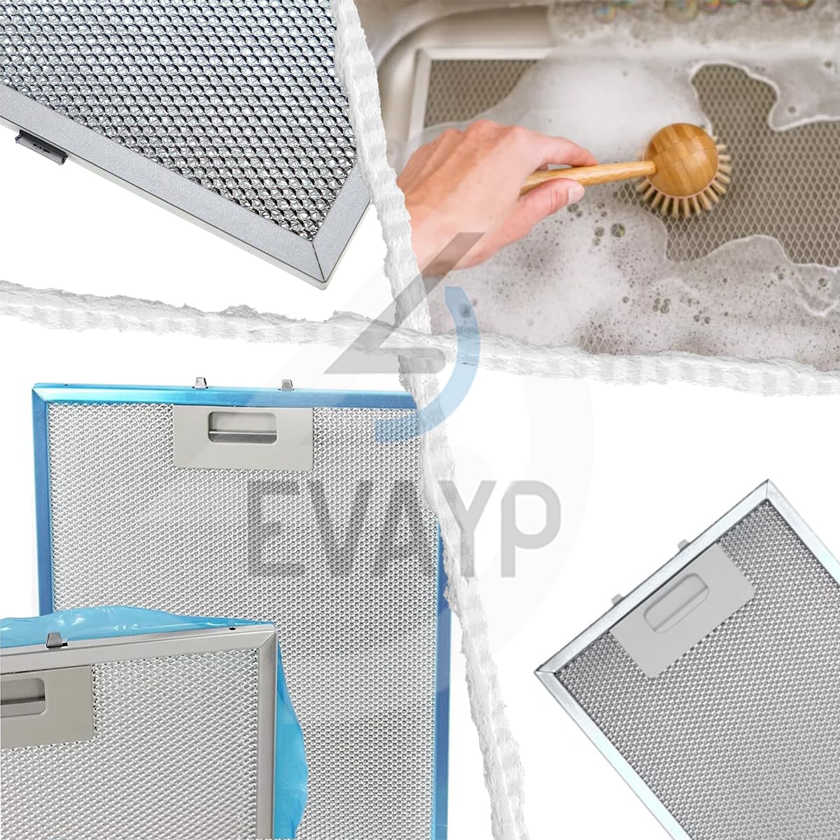 2x Filtro de Grasa Metálico (350 x 165 mm) Compatible con Siemens Bosch Neff Gaggenau 00435204 435204 campana extractora