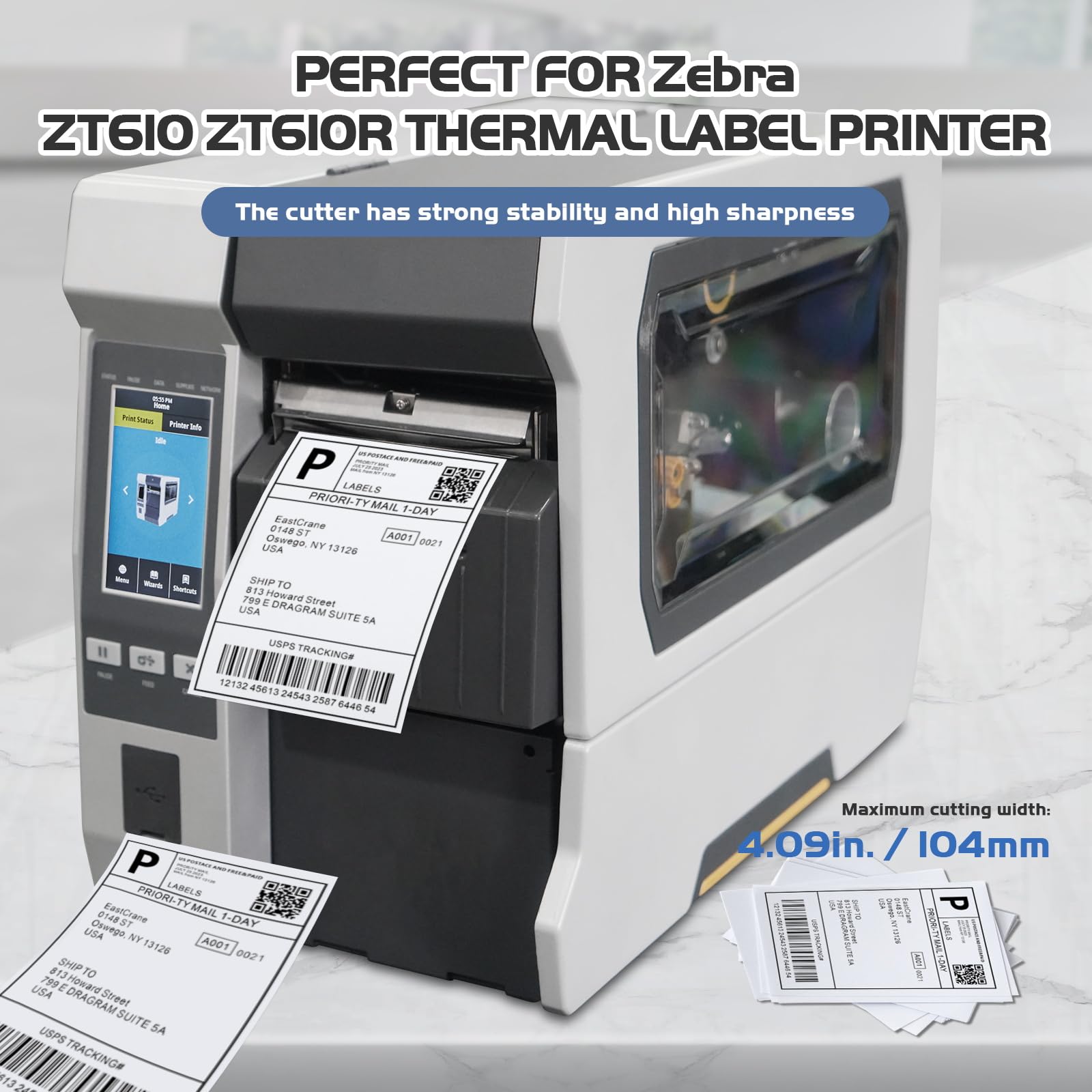 ZT610 Cutter Assembly for Zebra ZT610 ZT610R Thermal Printer 203/300dpi, P/N:P1083320-118