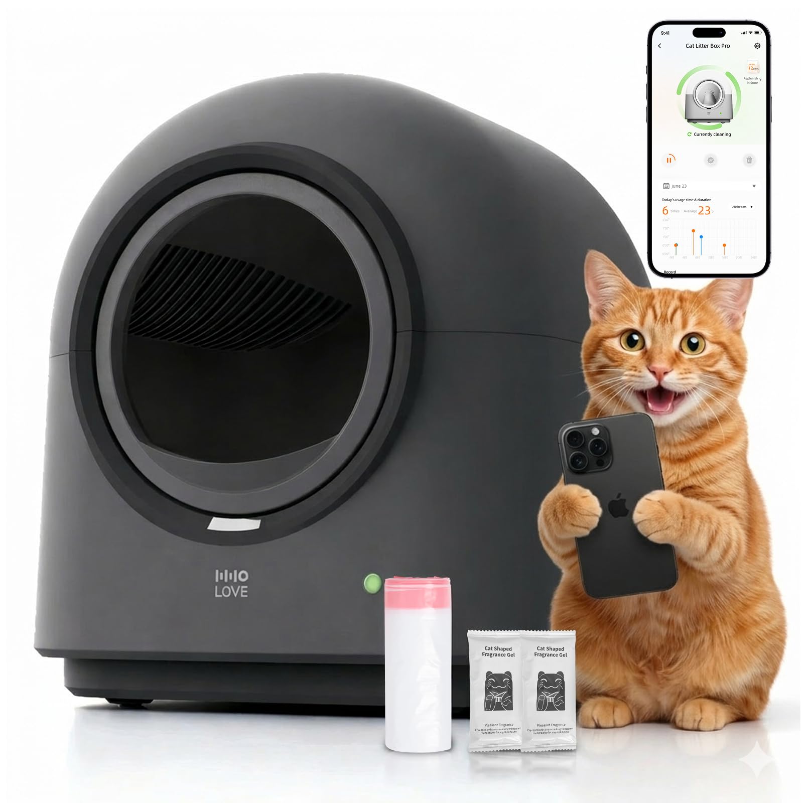 HHOLOVE Self Cleaning Litter Box
