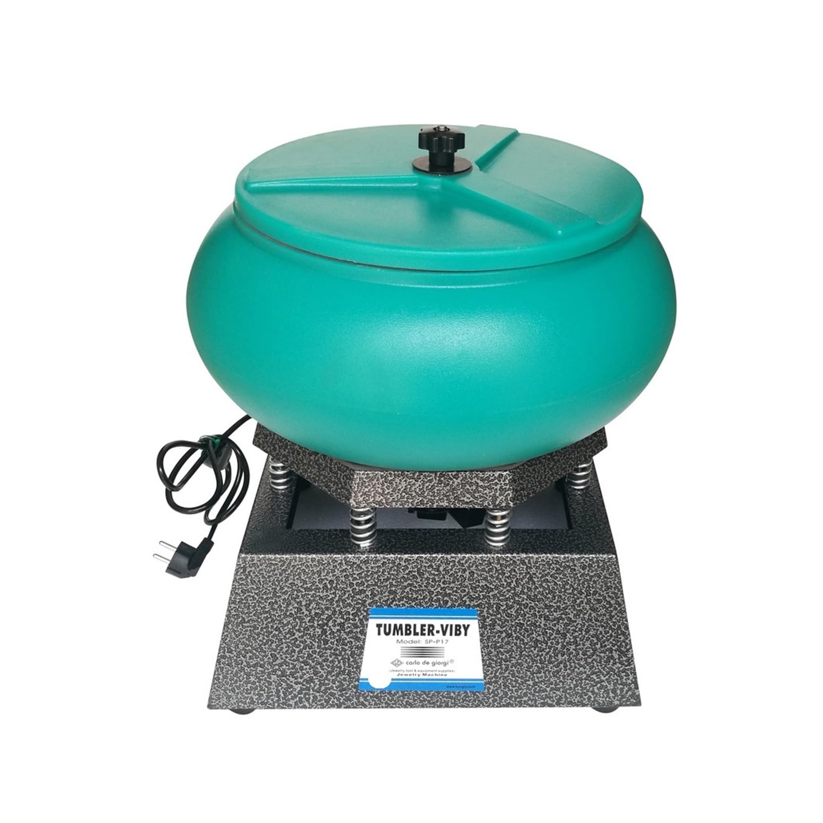 Ewsdsfs 110V 17Inch 12L Capacity Vibratory Tumbler Polisher Jewelry Machine Large Vibration Polishing For Metal Finishing 110(110V)