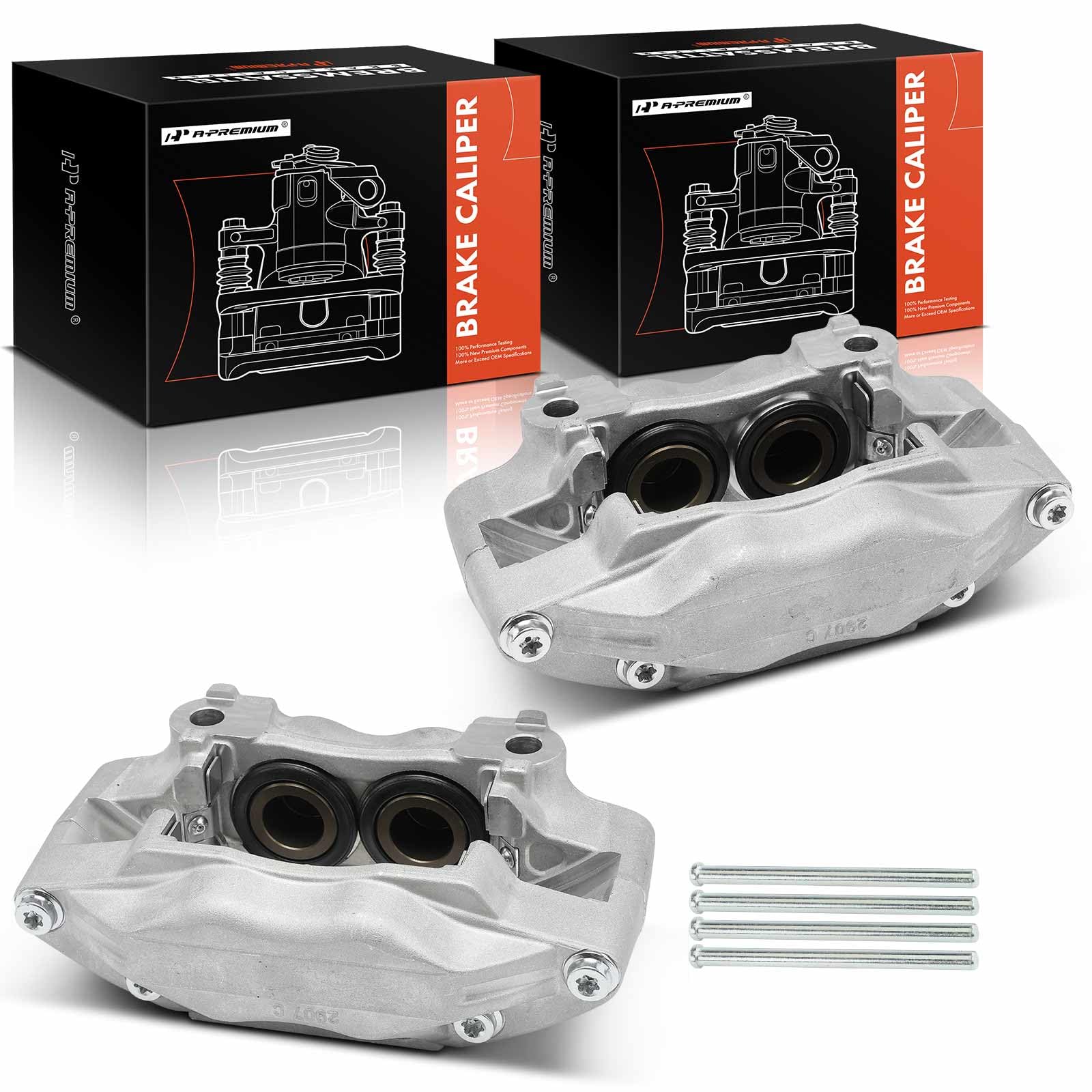 A-Premium Disc Brake Calipers Assembly with Bracket Compatible with Acura RL 2005-2012 - Front Driver and Passenger Side, 2-PC Set