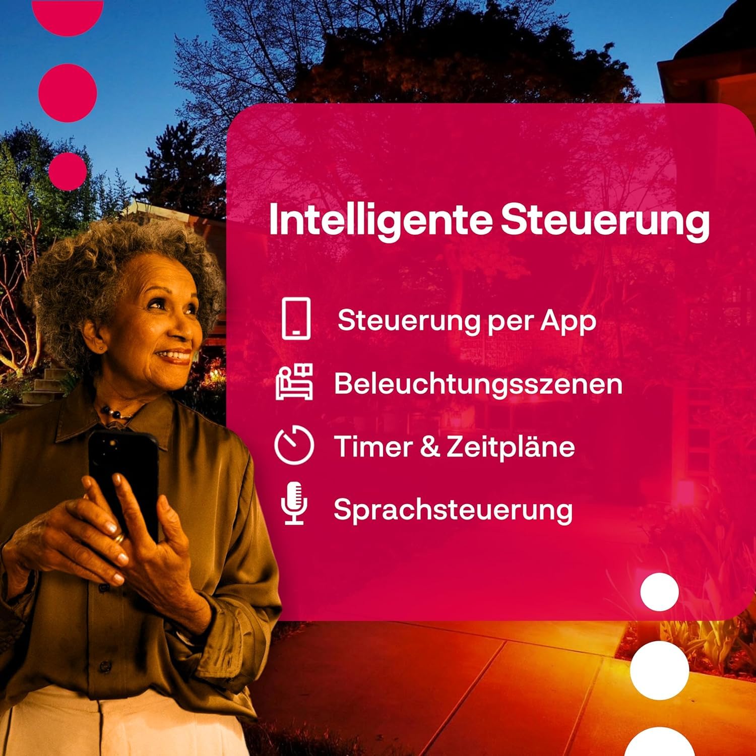 innr Smart Kugellampe, Zigbee, Funktioniert mit Hue* und Alexa (Bridge erforderlich), White & Color, Wegeleuchten außen, IP65 wasserdicht, LED Sockelleuchte, Komplettset (3-Pack)