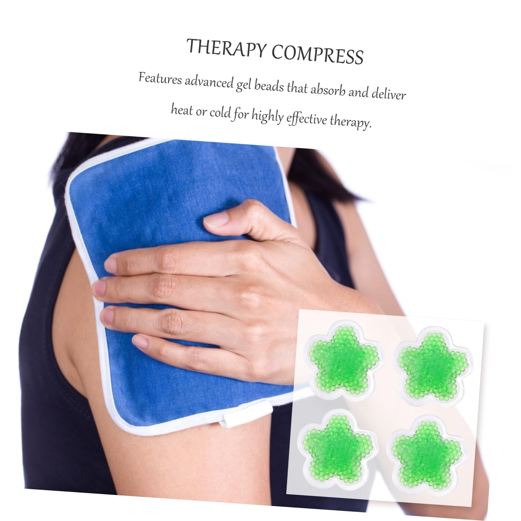 CALLARON 4pezzi Pacchi Impacco in Gel Caldo-freddo Impacco in Gel Riutilizzabile per Alleviare Terapeutico per Terapia Calda e Fredda