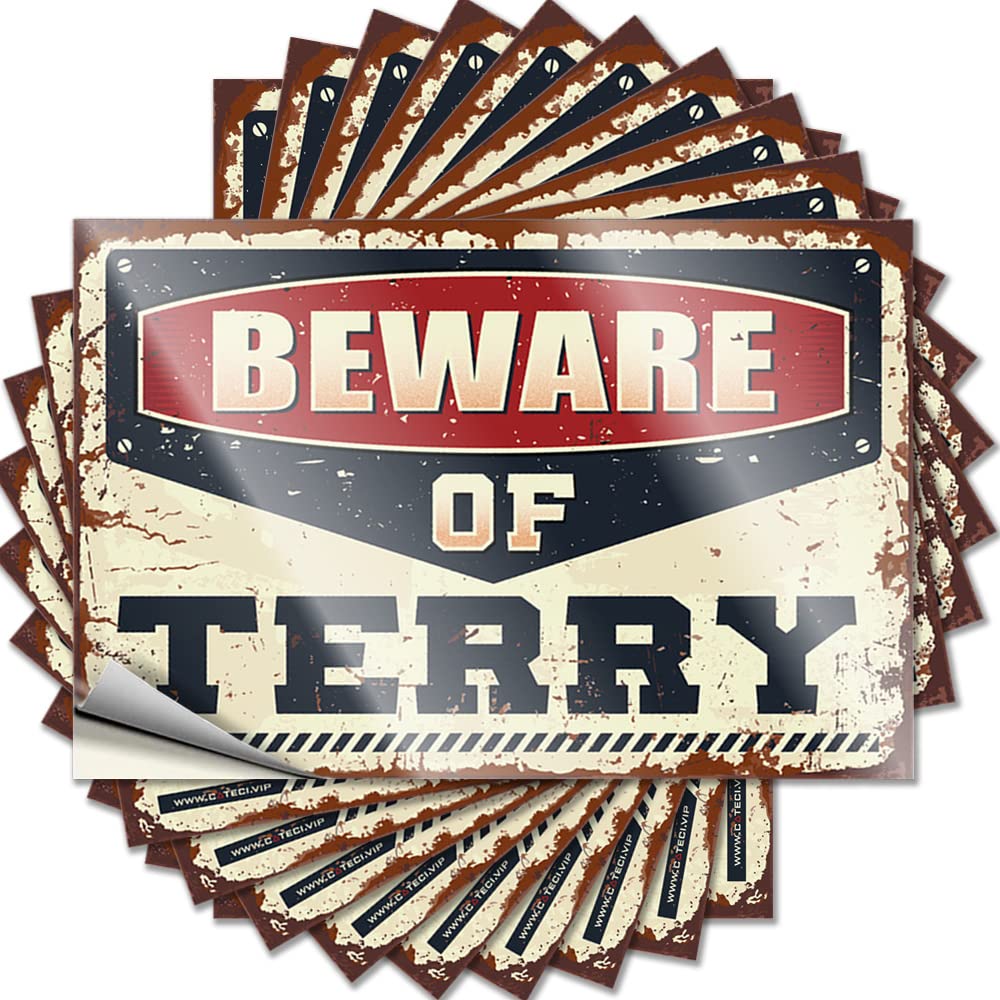Funny Sticker Cool Life Hard Beware of Terry - No Residue Decals for Motorcross(6X9CM)