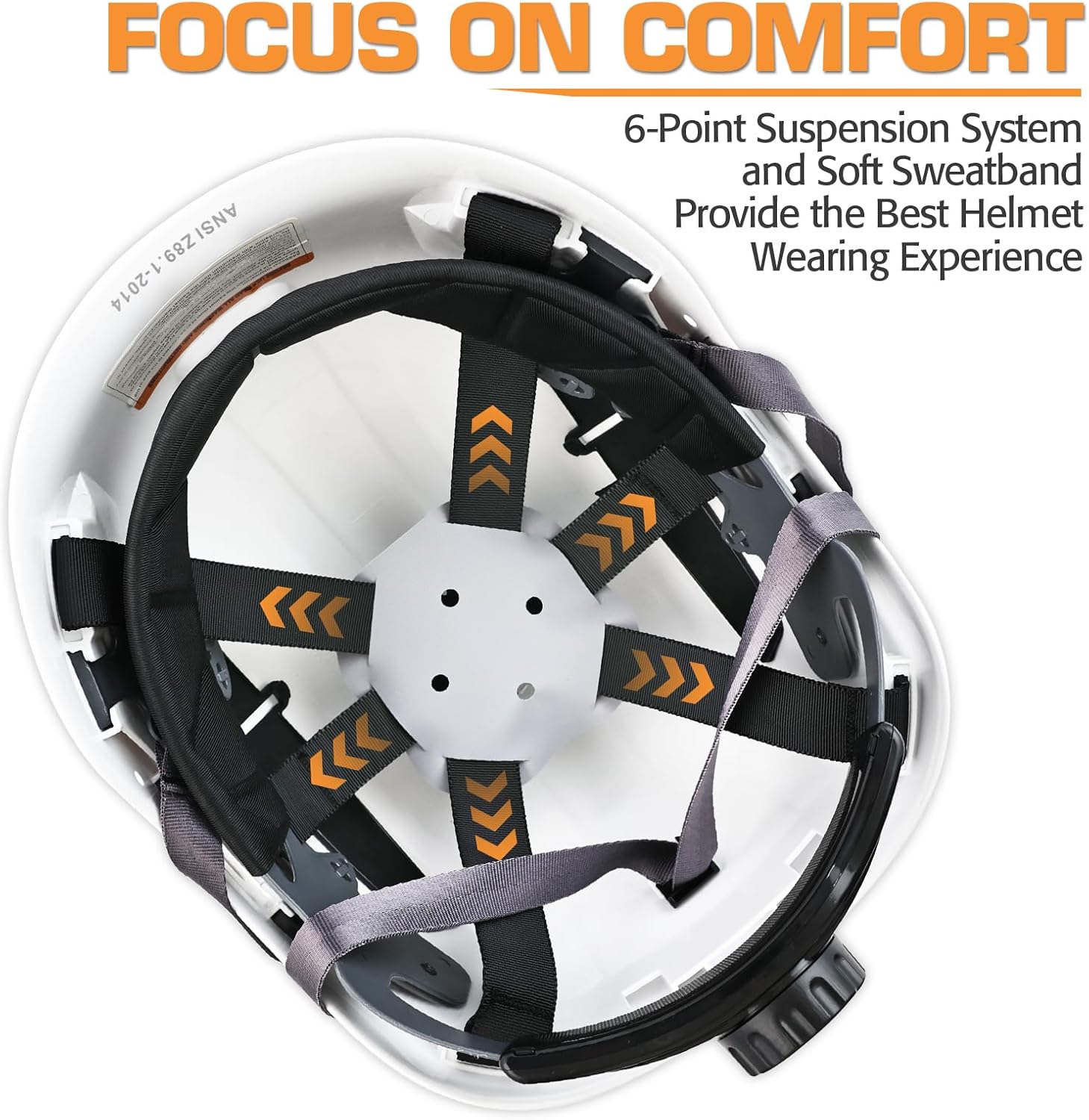 Hard Hat, OSHA Approved Hardhats, Cascos De Construccion, Vented Safety Helmet, 6-Point Suspension Adjustable Forestry Aborist Work Helmets for Men Women