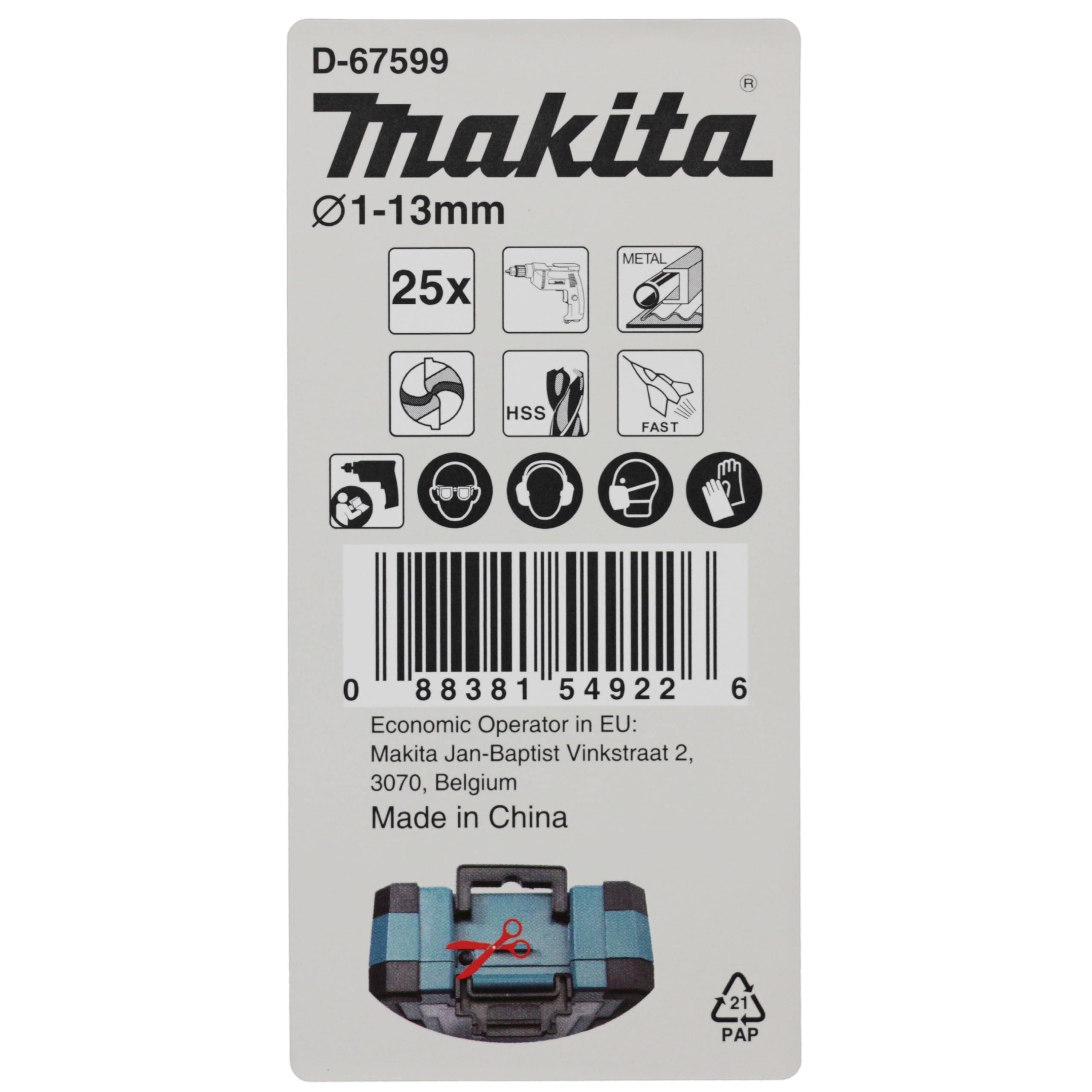 Makita D-67599 M-Force - Juego de brocas (25 piezas)
