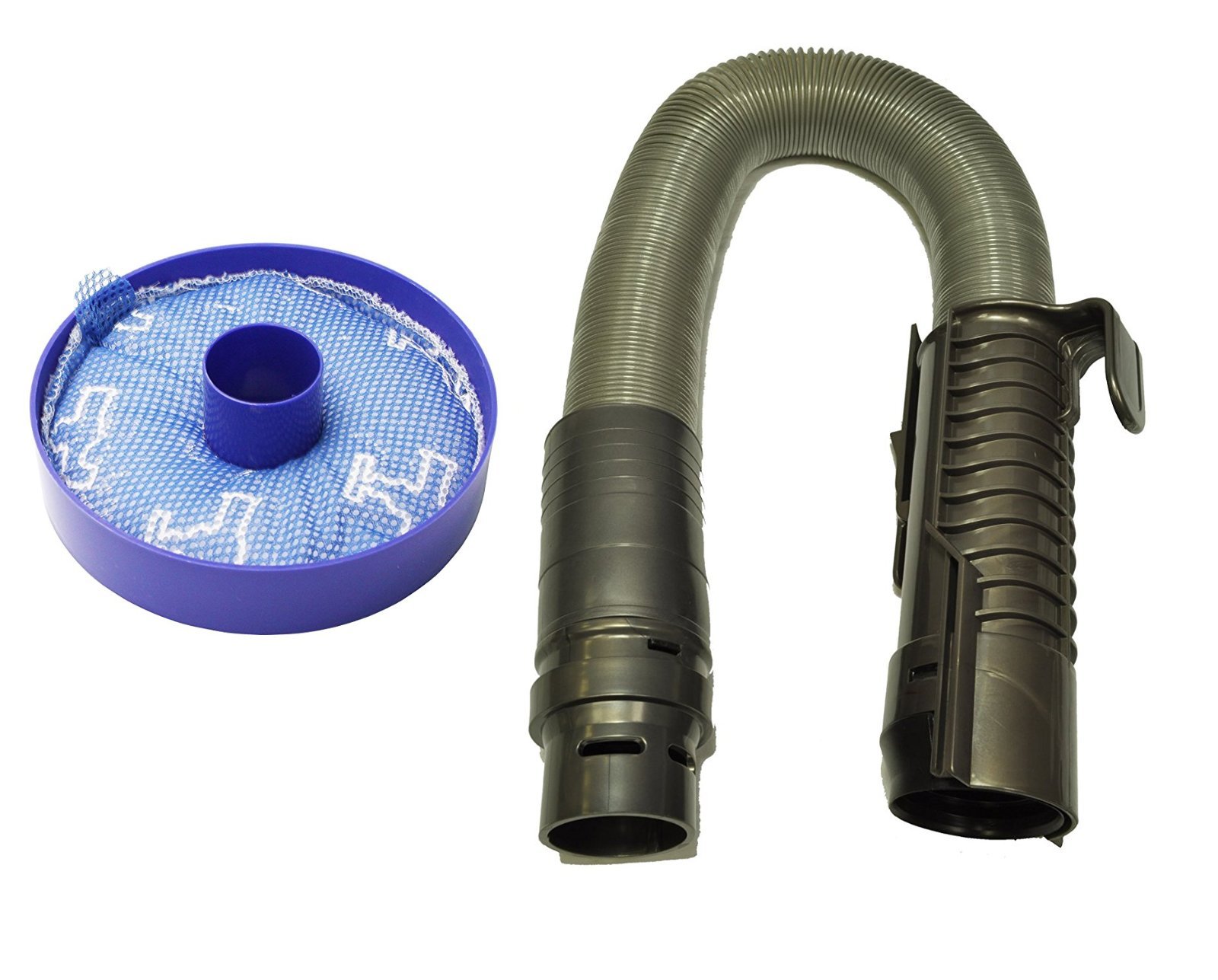 KGA-SUPPLIES Grey Stretch Hoover Hose & Washable Pre Filter for Dyson DC33 Vacuum Cleaner