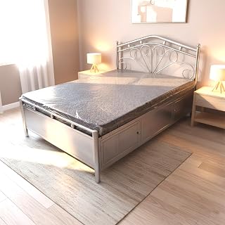 s k grill art Stainless Steel Bed with Hydraulic Storage | Heavy Duty Steel Bed Frame with Box Storage | Without Mattress... Price In India