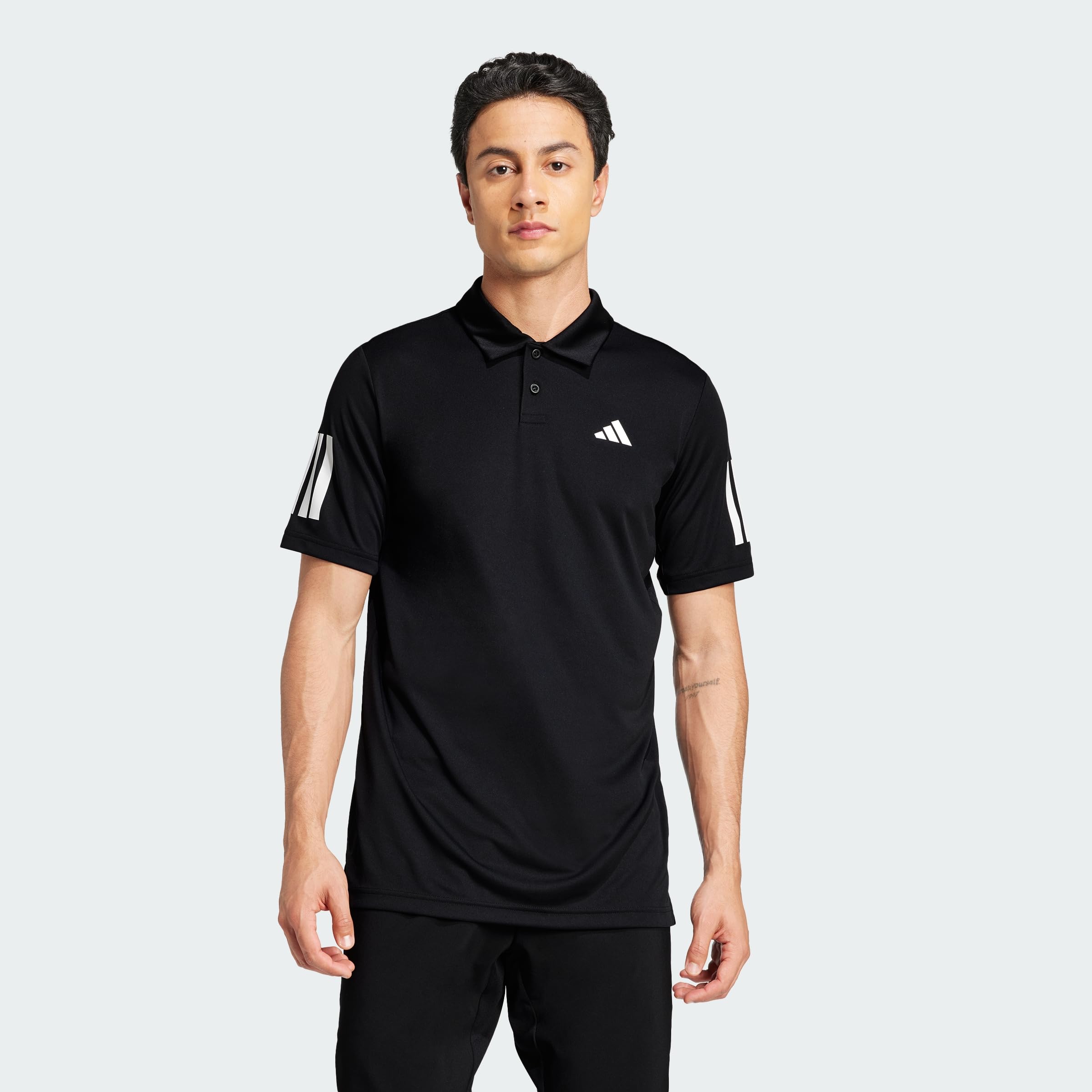 adidas Herren Club Tennis 3-​Stripes Polo Shirt, Black, XS