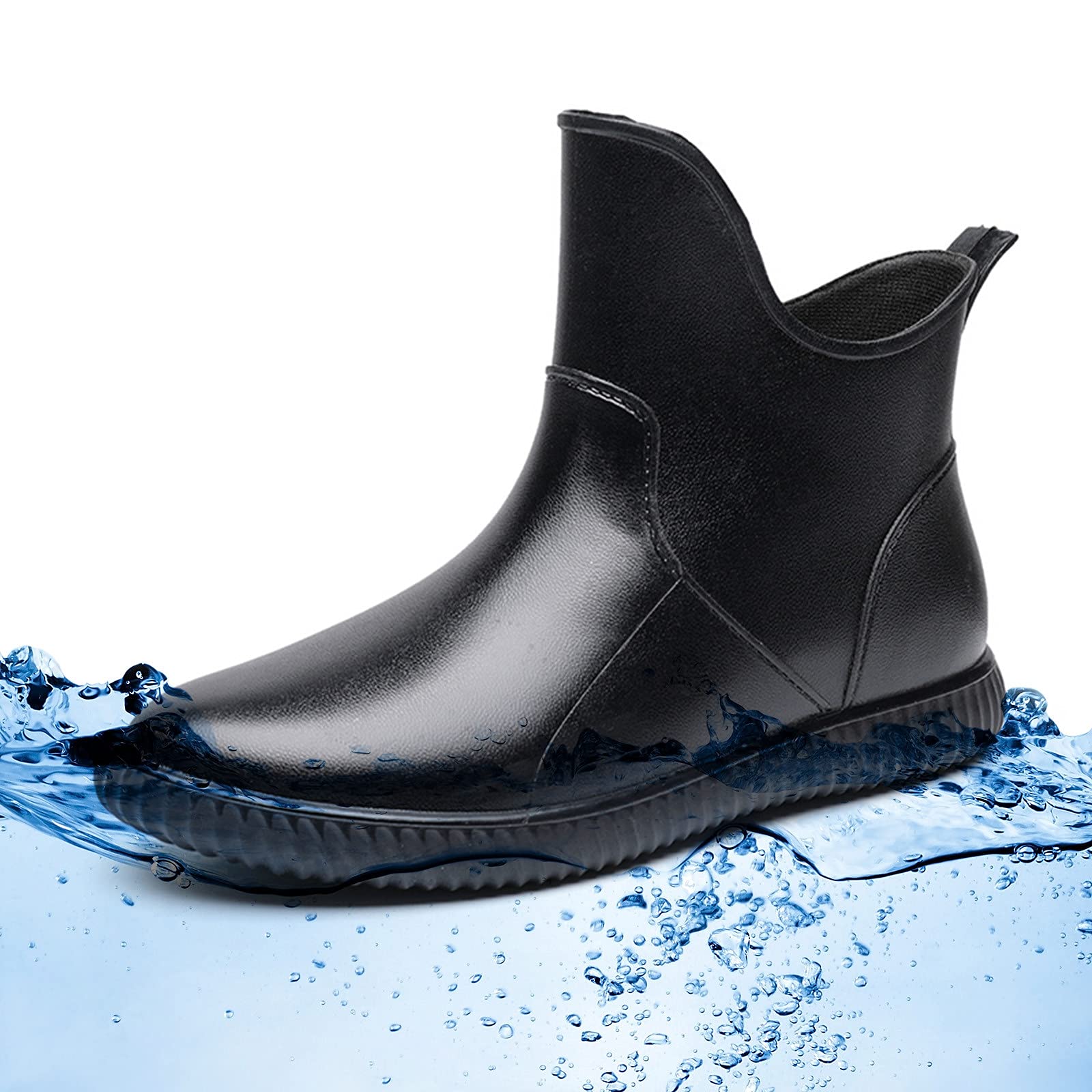 Botas de agua para mujer, botas de lluvia impermeables, botines de lluvia, antideslizantes, botas de jardín, botas de goma, botines de lluvia, botas de lluvia