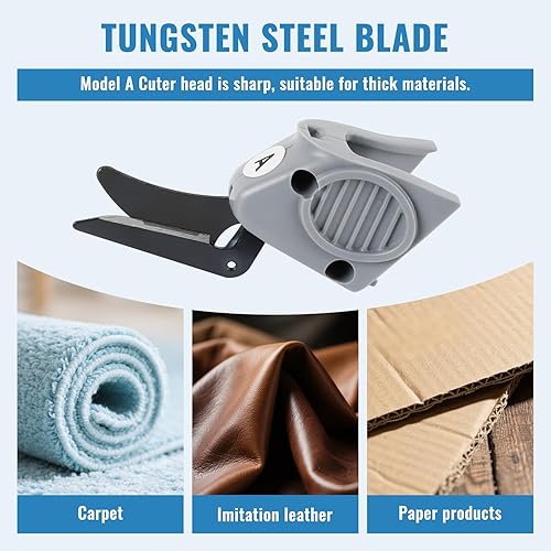 Vista 6 de MXBAOHENG Wbt-1 Tijeras eléctricas de tela inalámbricas, cortador de tela recargable para alfombra/cuero/goma/cartón (1 batería y una cuchilla)