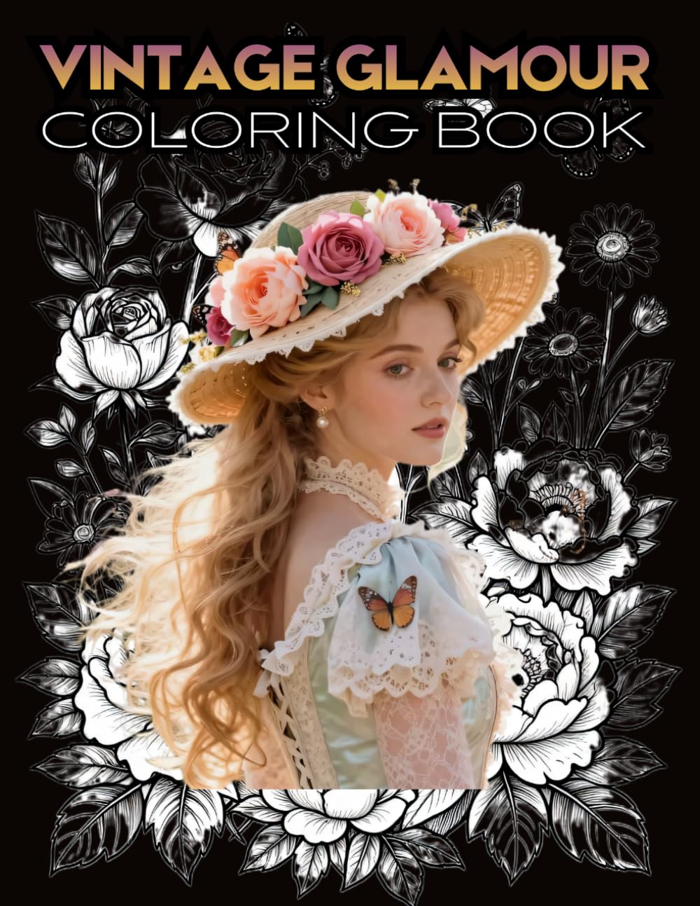 Vintage Glamour Coloring Book: Elegant Women Portraits, Retro Fashion and Timeless Beauty Designs for Relaxation
